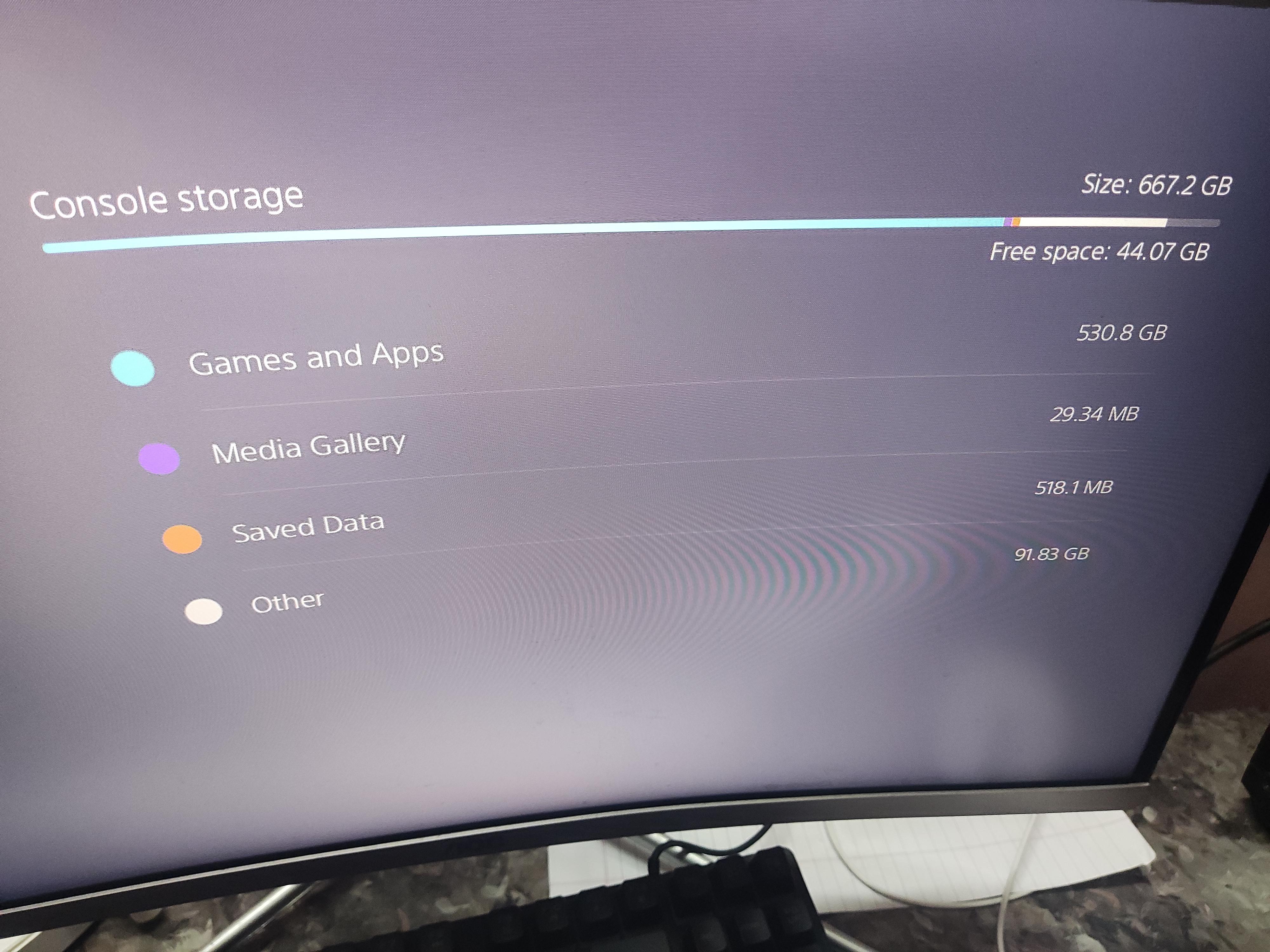 Power outage made PS5 storage full from 180 gb free to 0 gb free