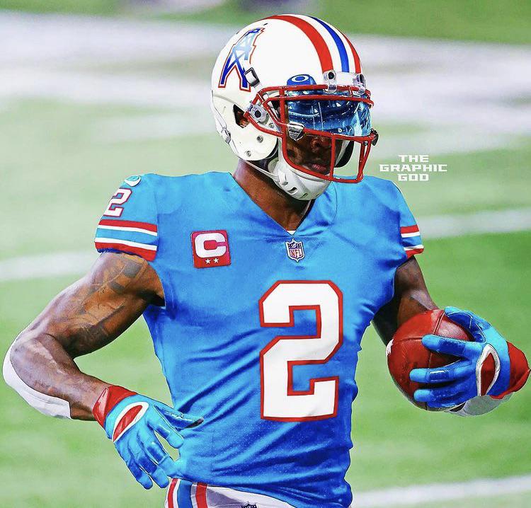 Julio Jones in a throwback Oiler jersey r/Tennesseetitans