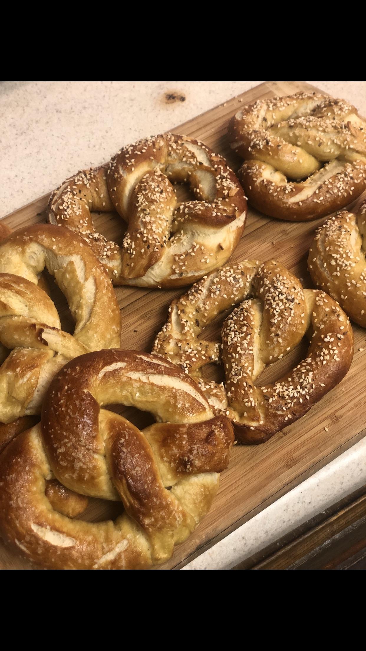 [Homemade] pretzels fresh out the oven. r/food