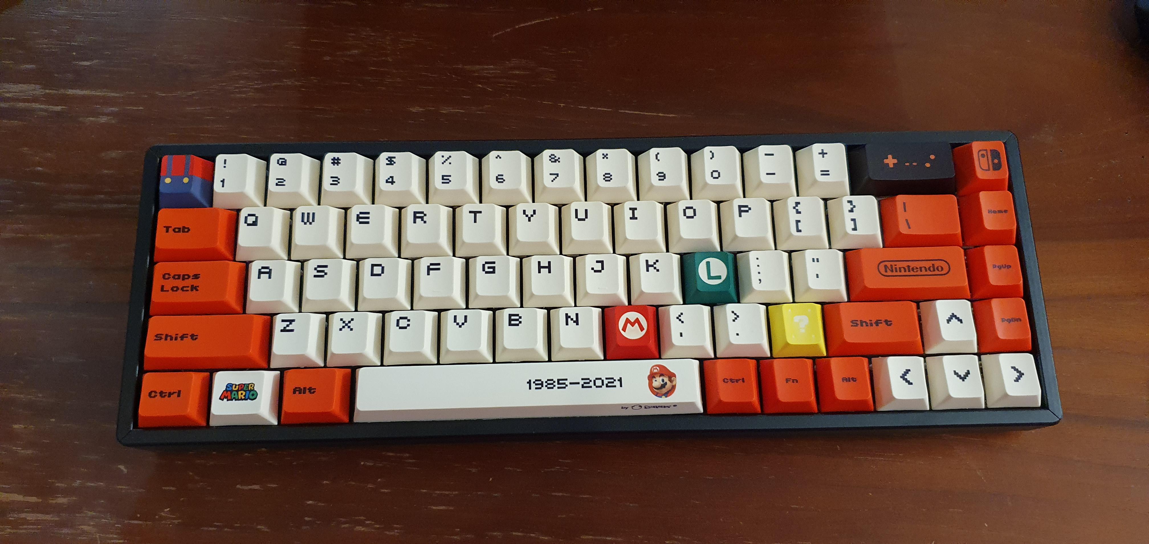 Keychron K6 with Super Mario PBT Keycaps r/Keychron