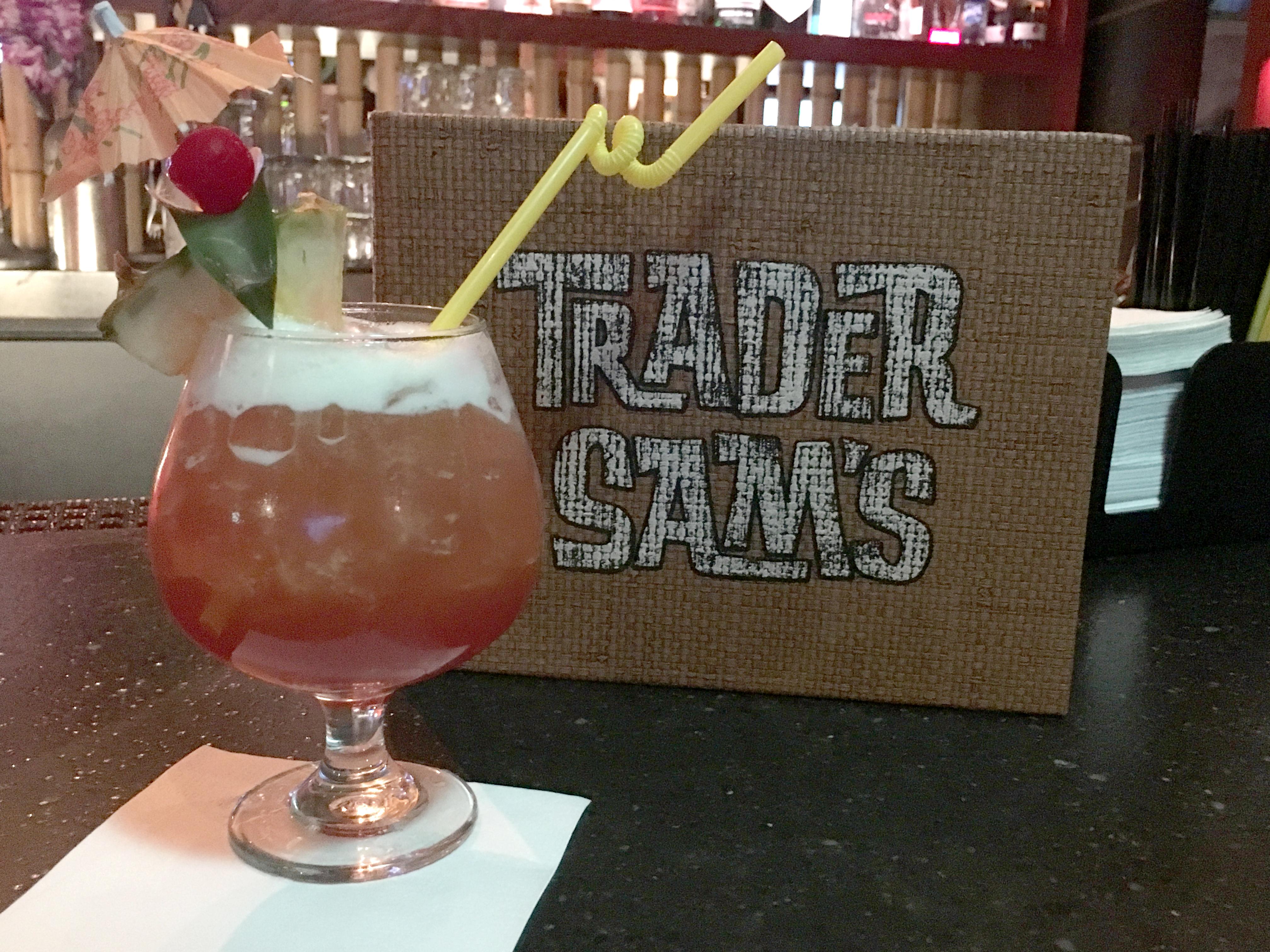 Trader Sam's Enchnated Tiki Bar at the Disneyland Hotel makes a tasty