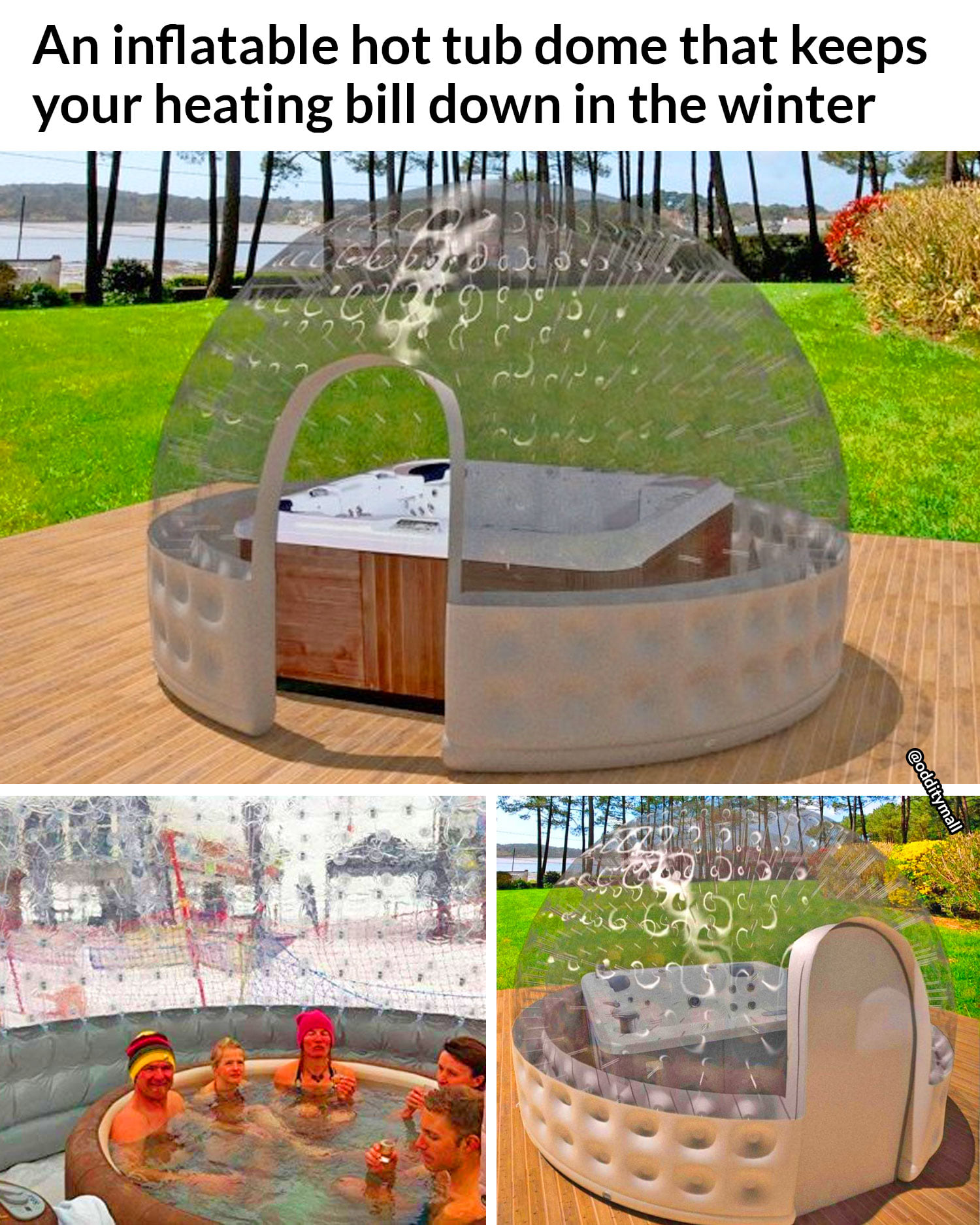 Inflatable Hot Tub Dome OddityMall