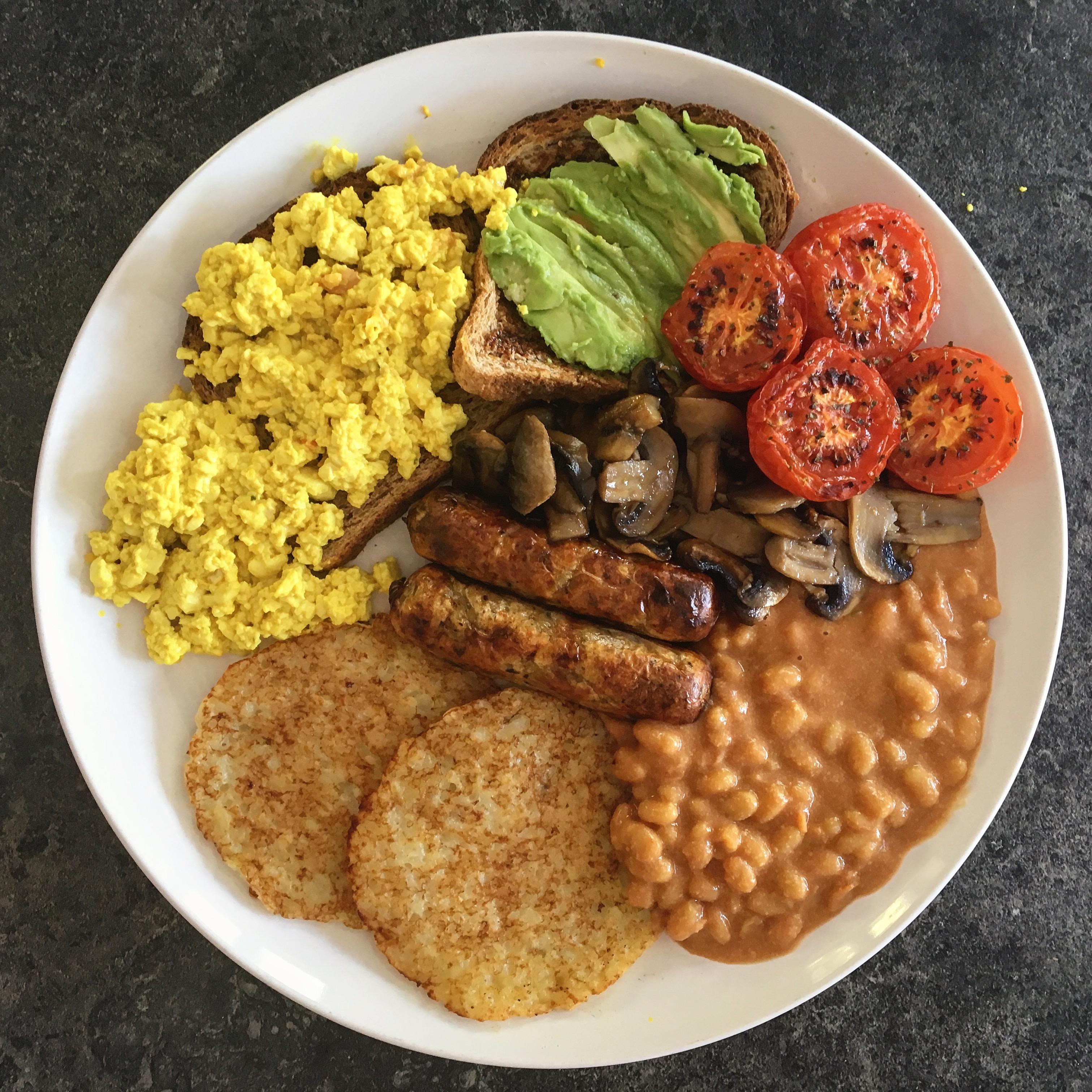 What a 1000 Kcal cooked breakfast looks like... It was amazing. r/vegan