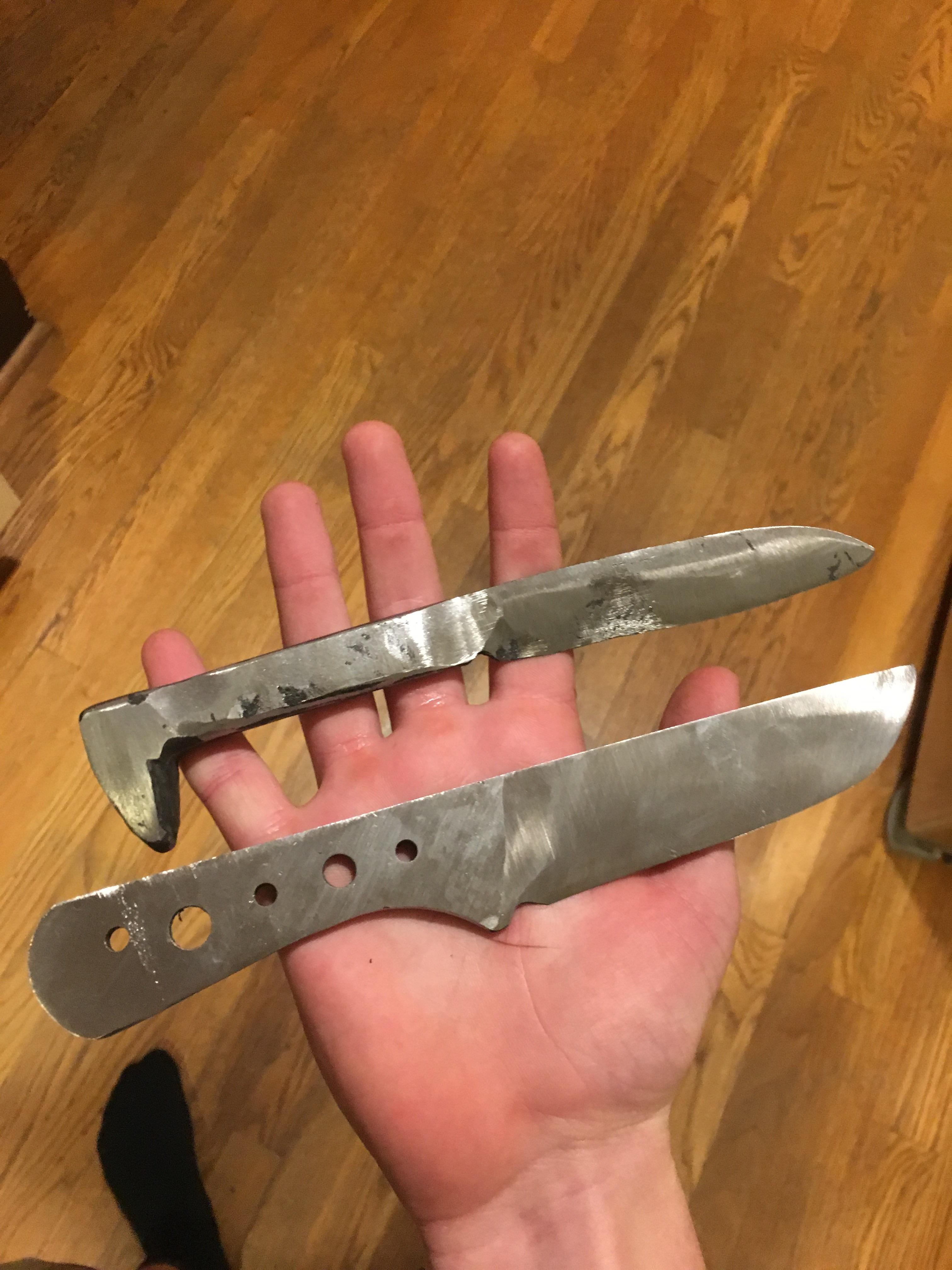 My first two knives! Finished heat treating and most of the final