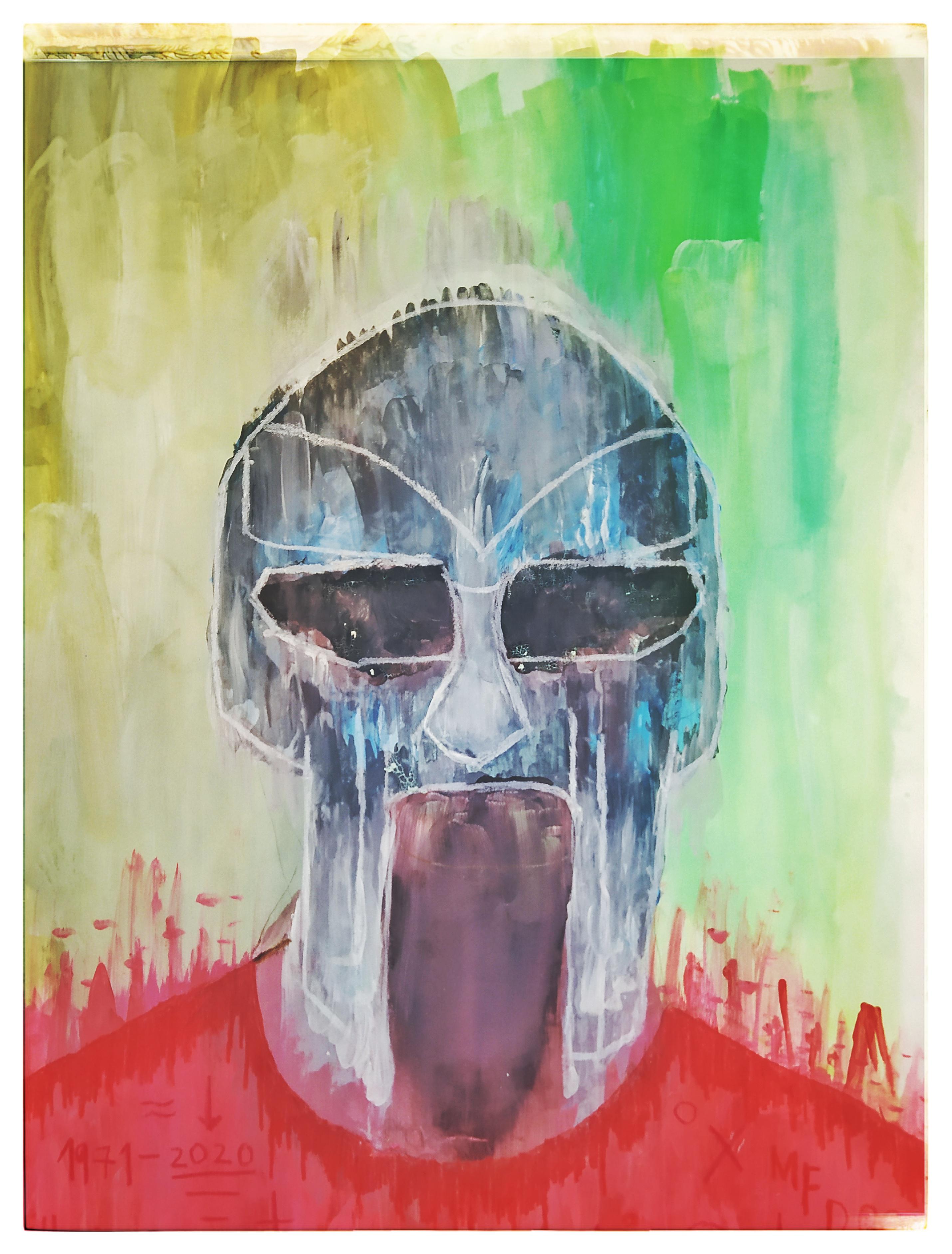 Painting of MF DOOM. (by me💚) r/mfdoom