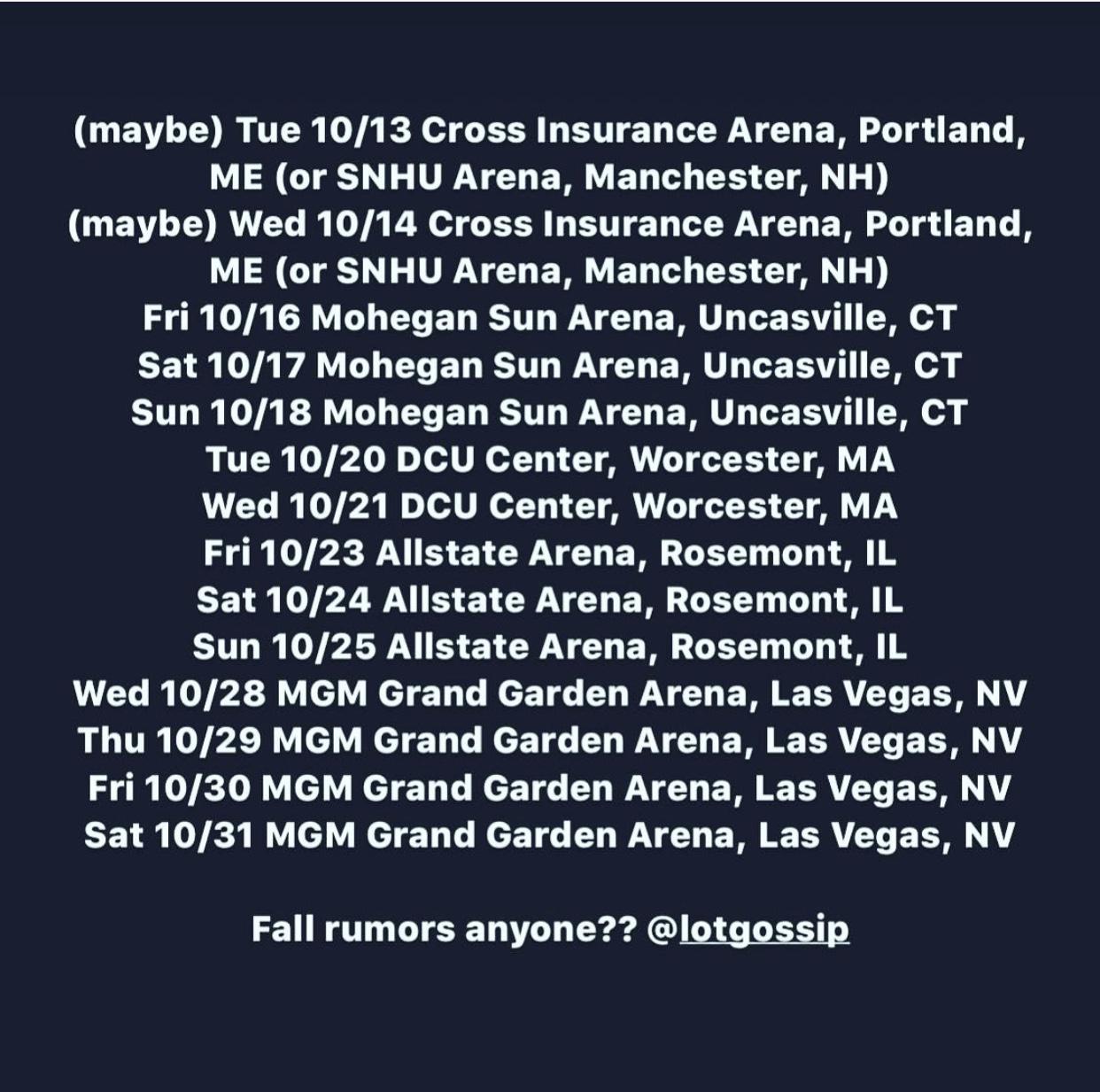 Phish Fall Tour 2023 Rumours