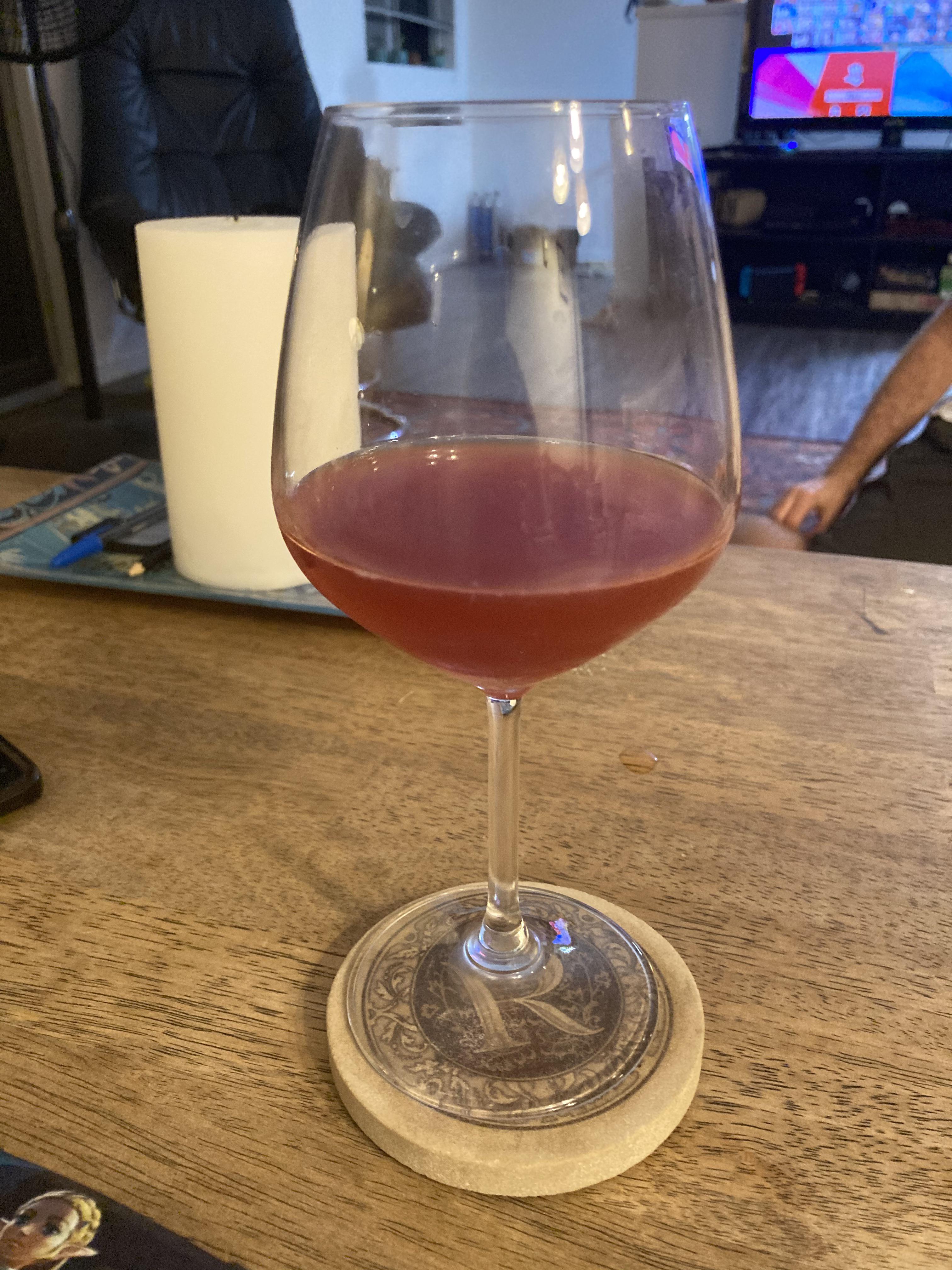 Enjoying my first glass of mead! I used the same recipe with wine and