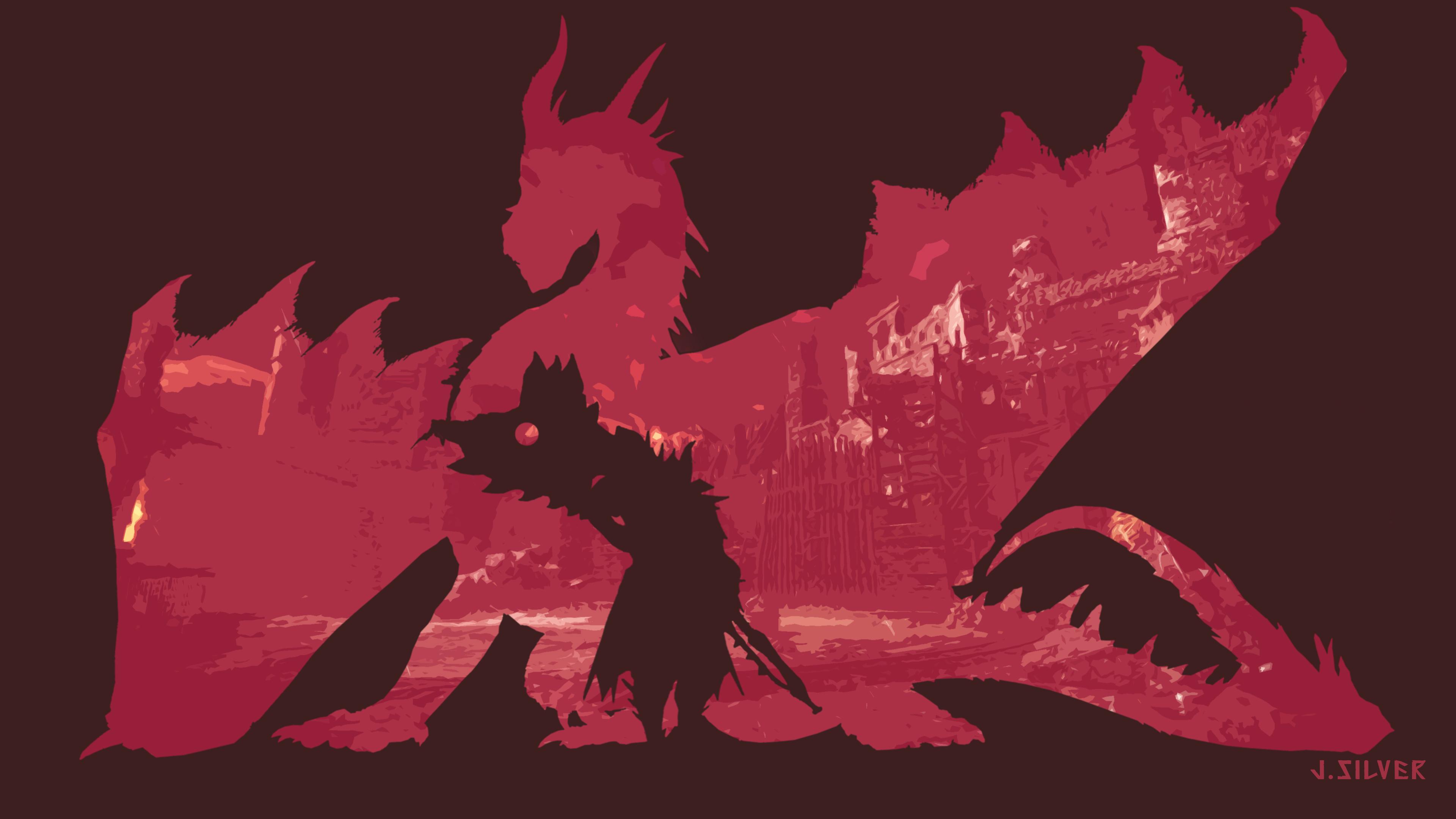 Fatalis Switch Axe wallpaper by myself r/MonsterHunter