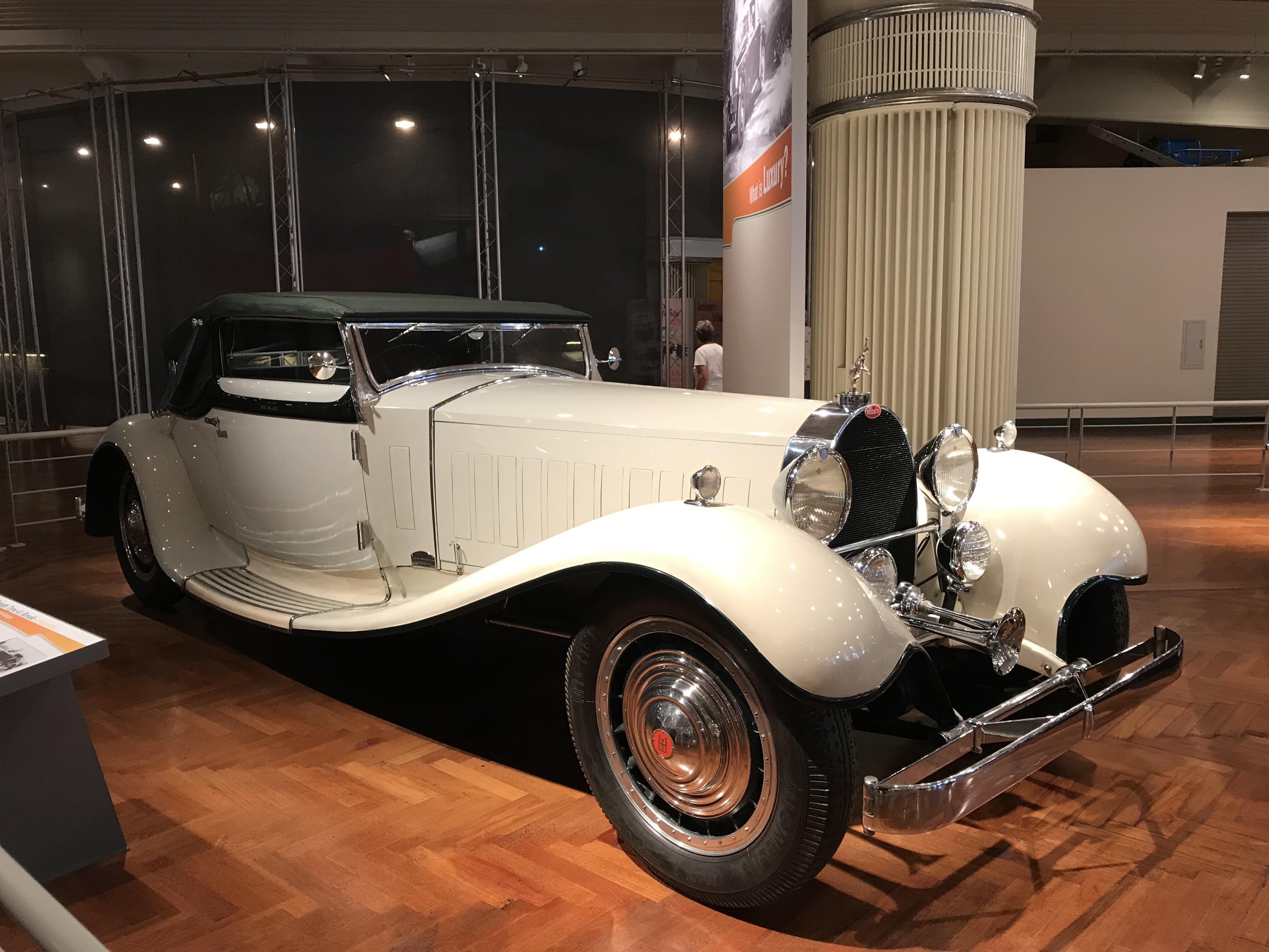 The 1931 Bugatti Type 41 Royale Convertible, sitting in The Henry Ford