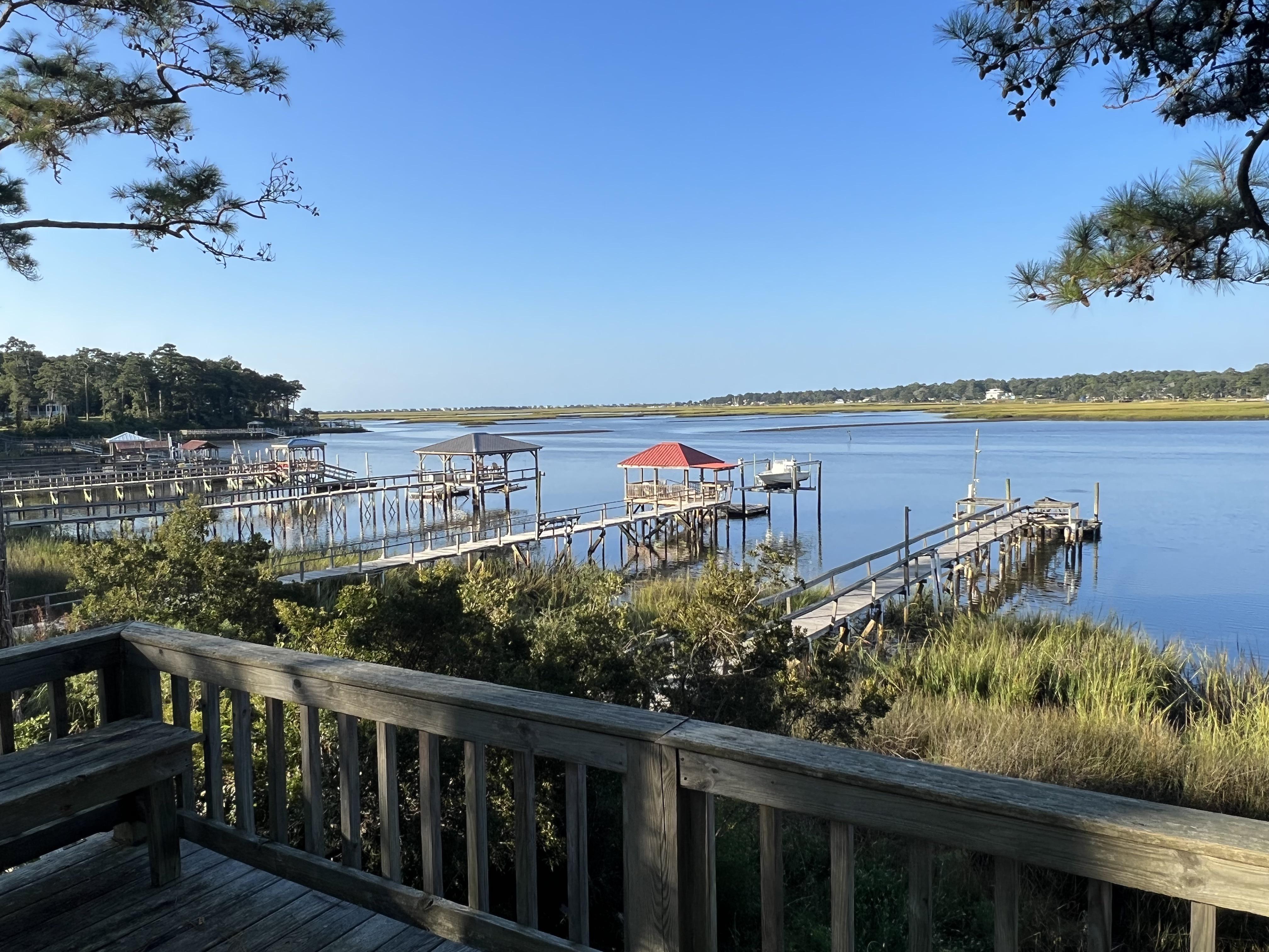 (OC) view from the bank of the Shallotte River facing Holden Beach and