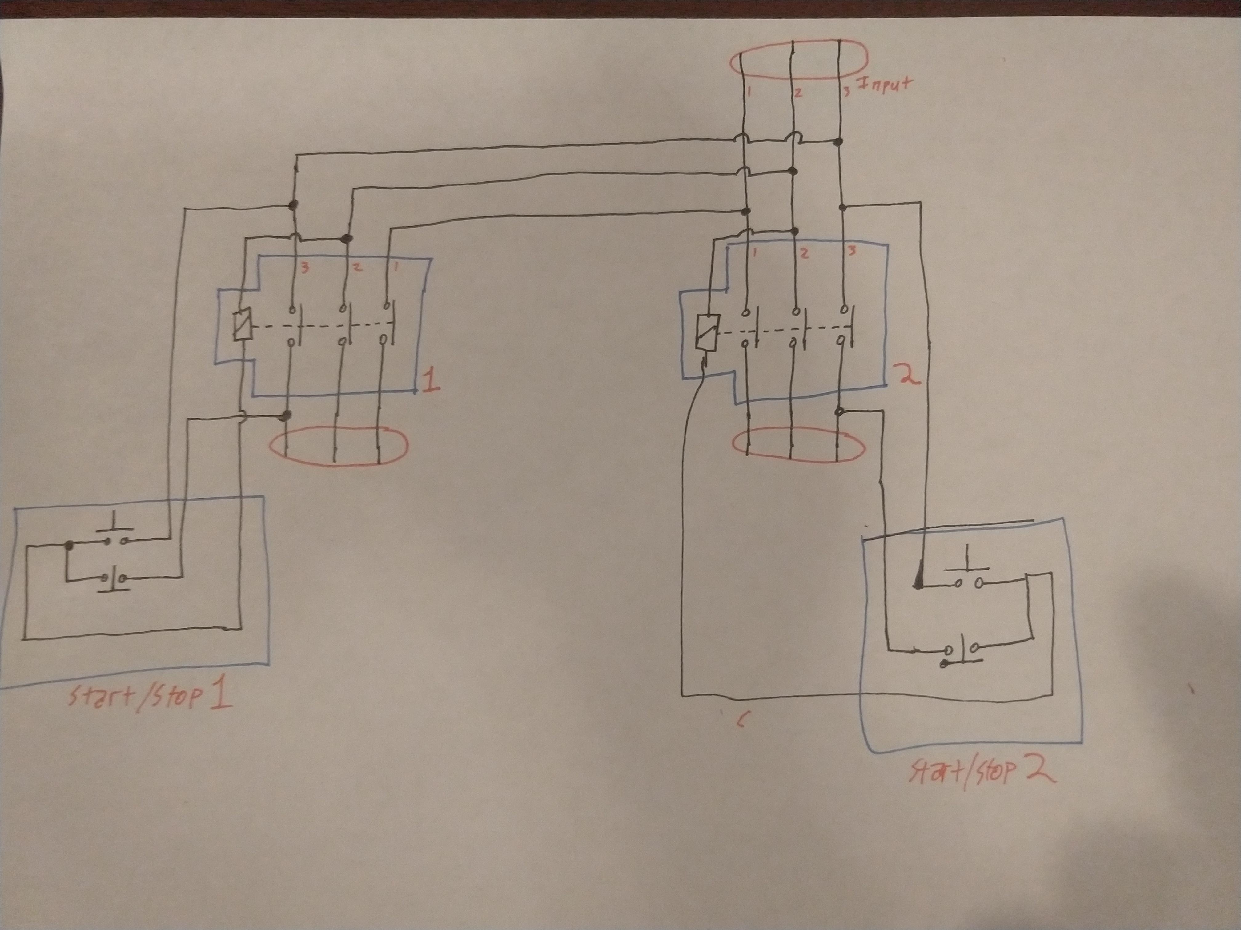 Contactor control help. Explanation in comments. : r/electricians