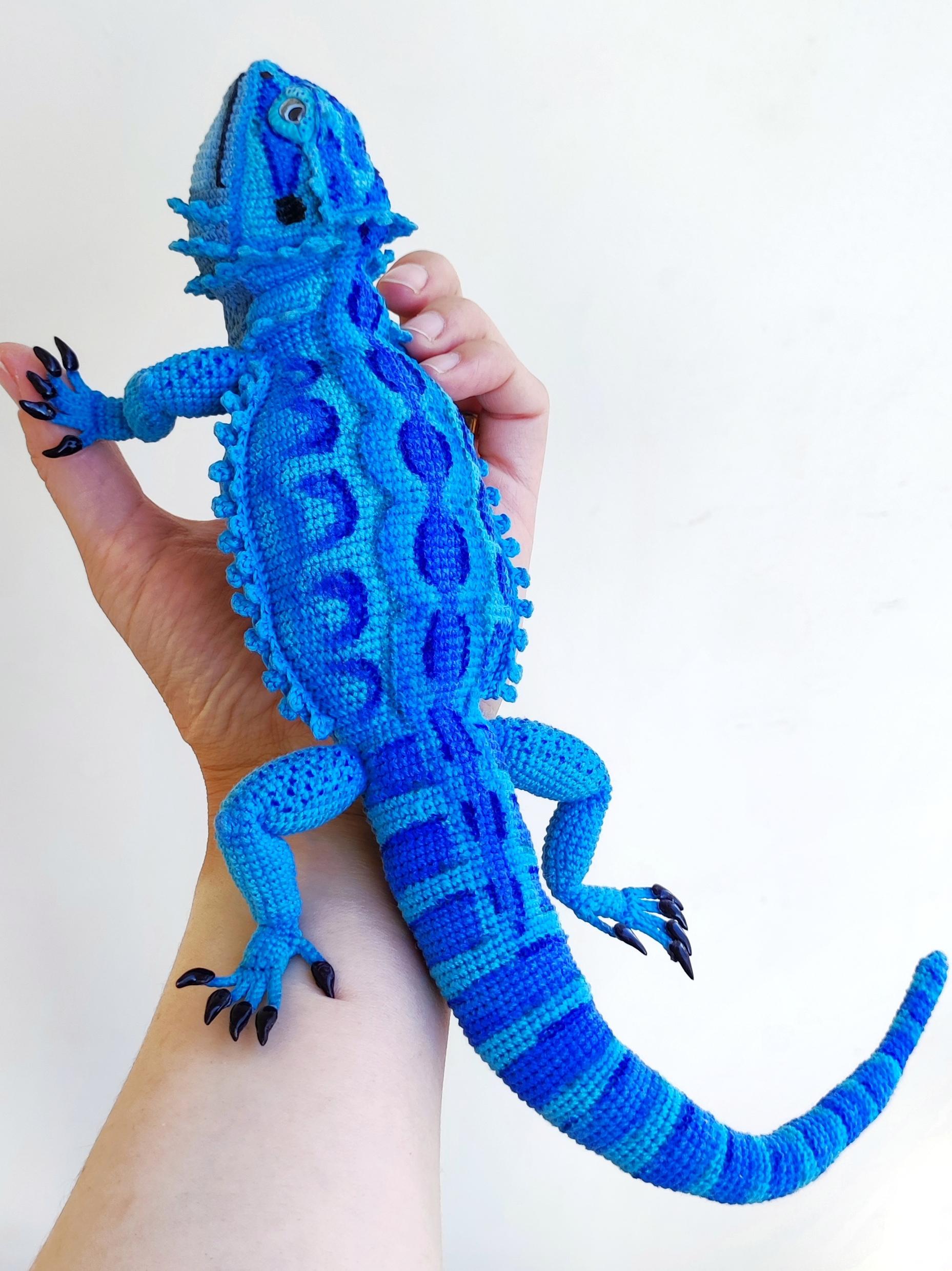 My perfect blue bearded dragon 🤗💙 ️💙 r/crocheting