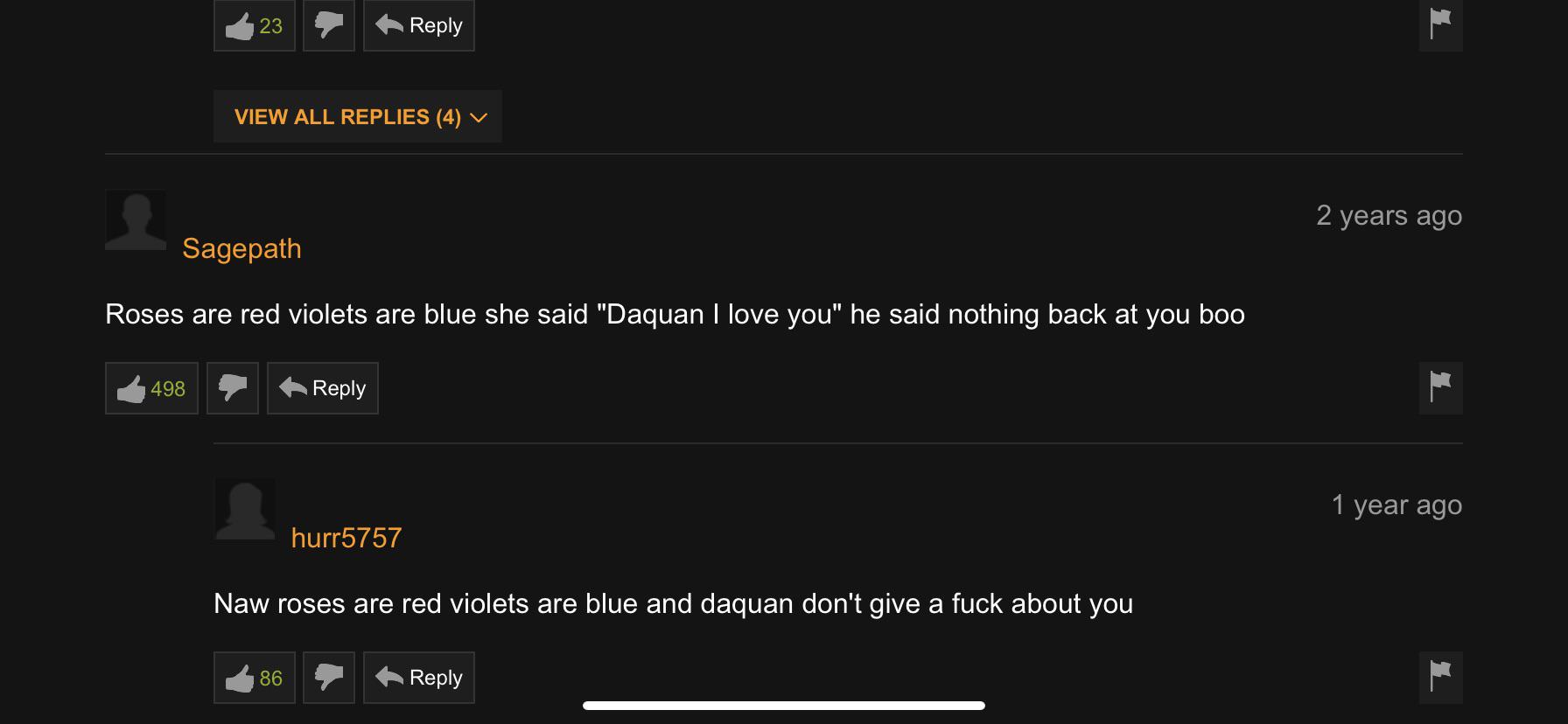 “You ready to be a single mother” : PornhubComments