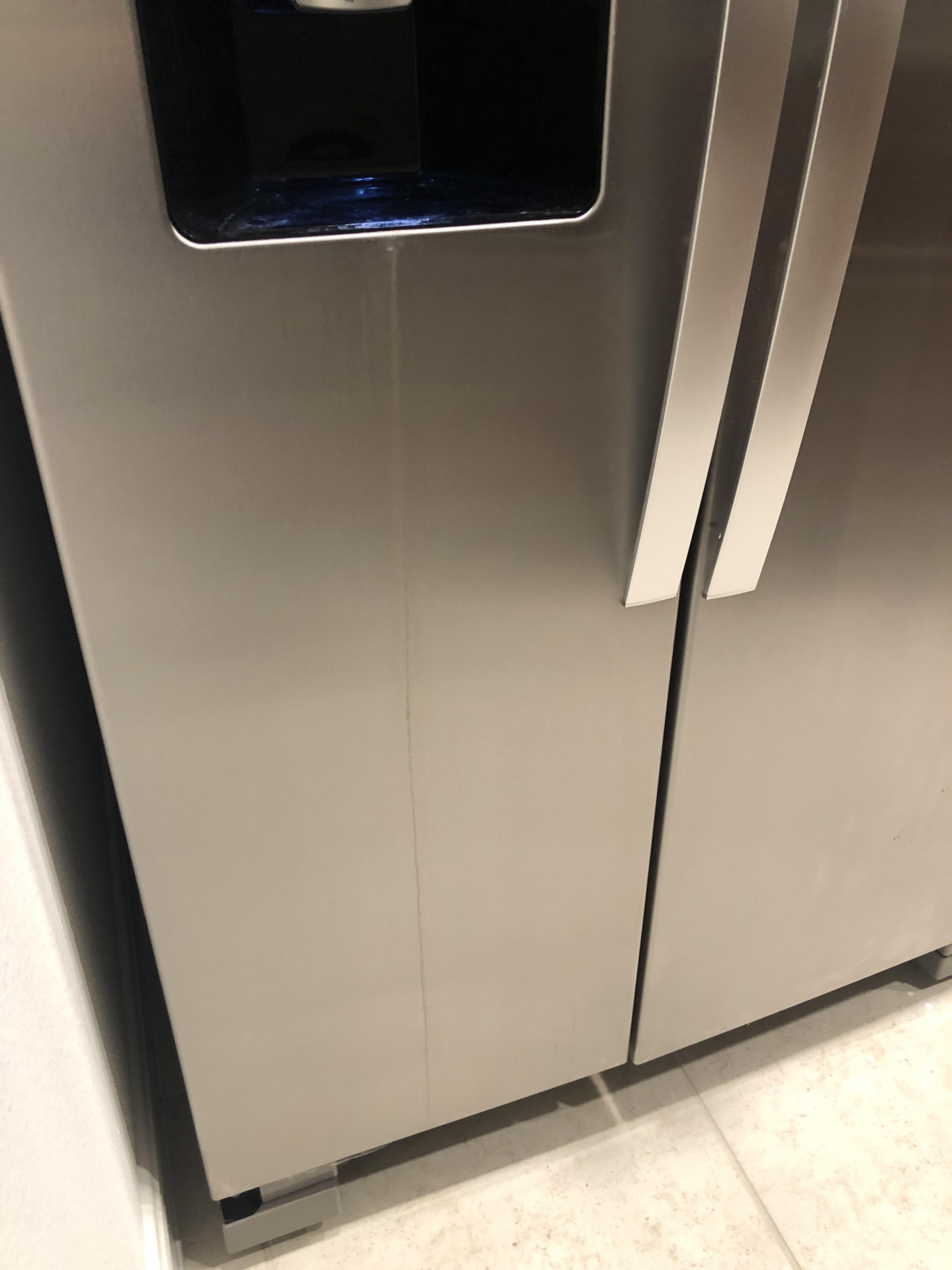 Suggestion for cleaning water stain from stainless steel fridge? Image