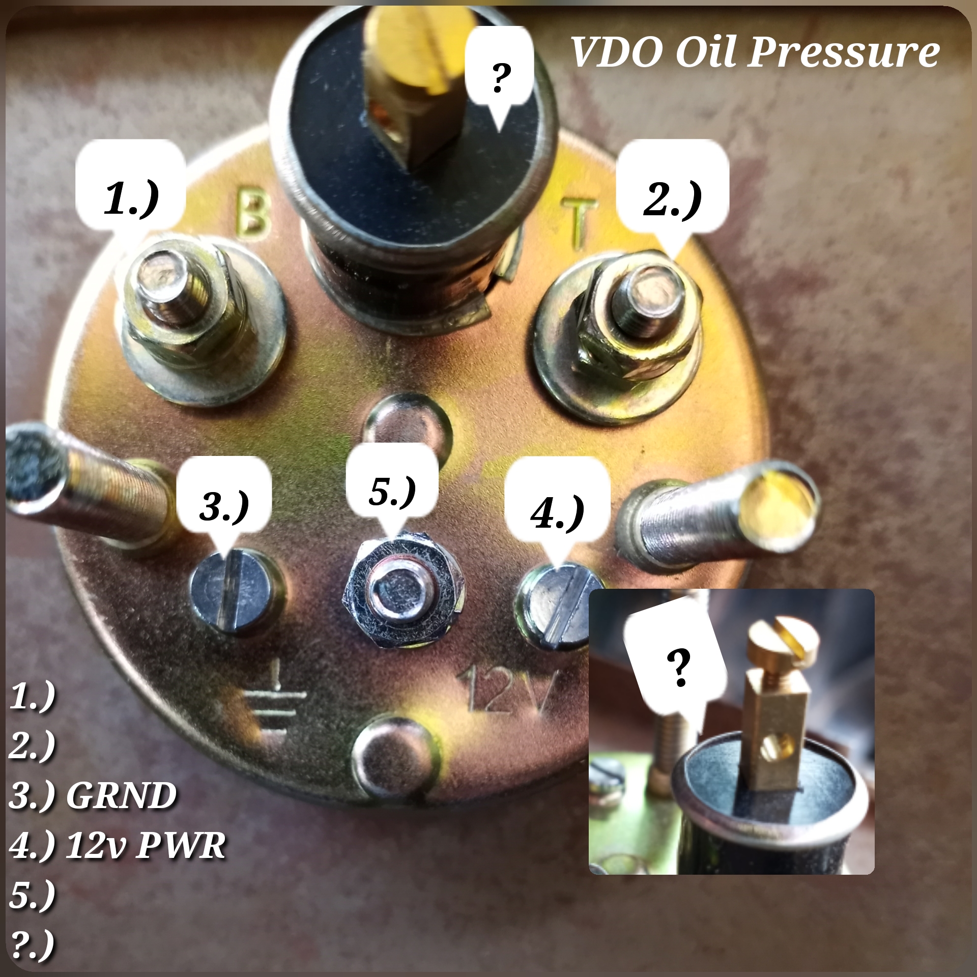 Need help wiring VDO electrical gauges into 79 Firebird. Oil PSI and