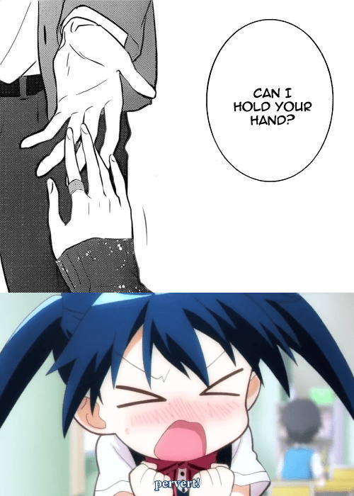 Holding hands in public is way to lewd r/Animemes