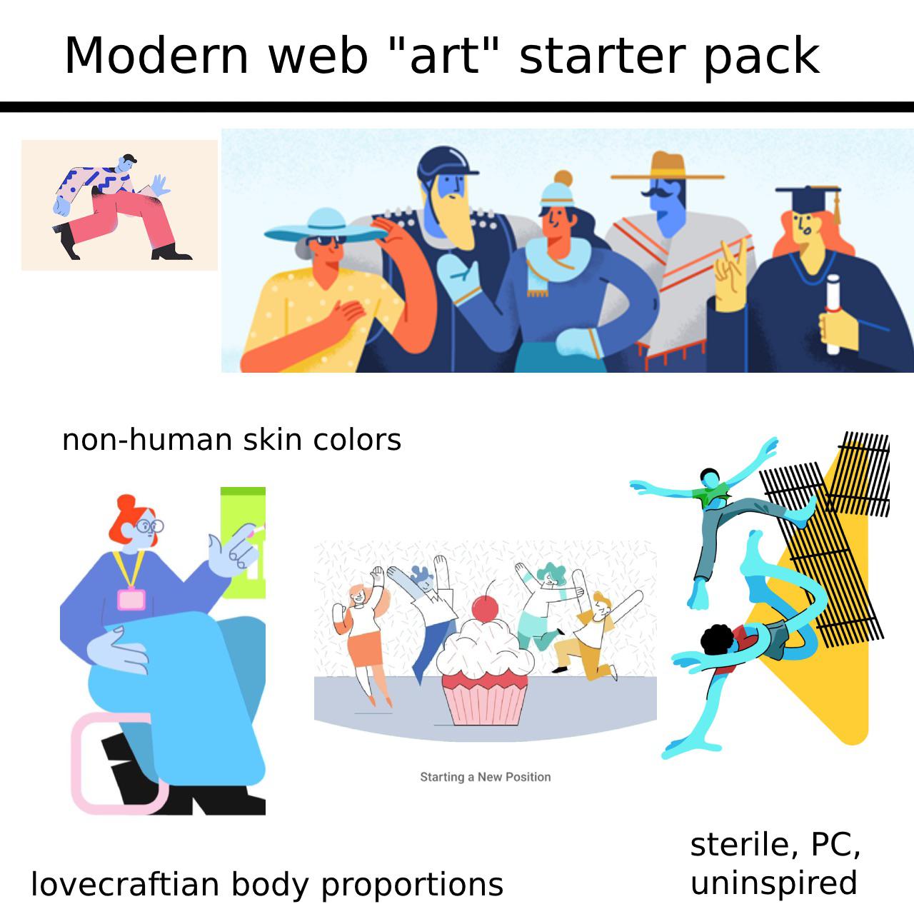 Modern web “art” starter pack r/starterpacks