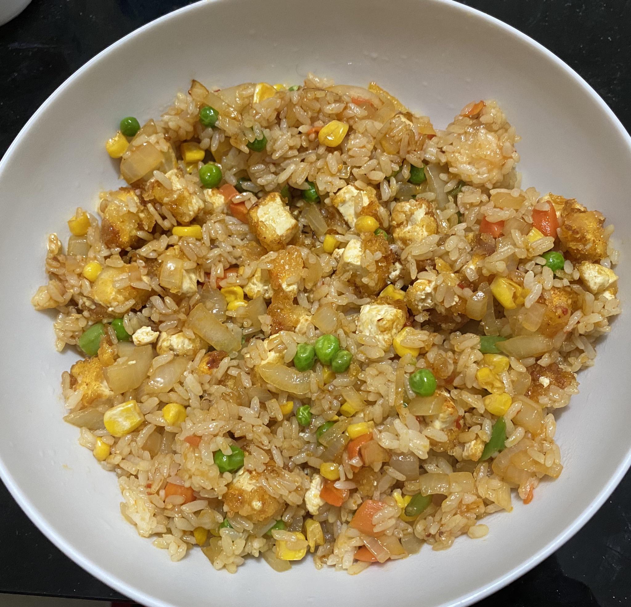 Tofu and Vegetables Fried Rice r/VeganFoodPorn