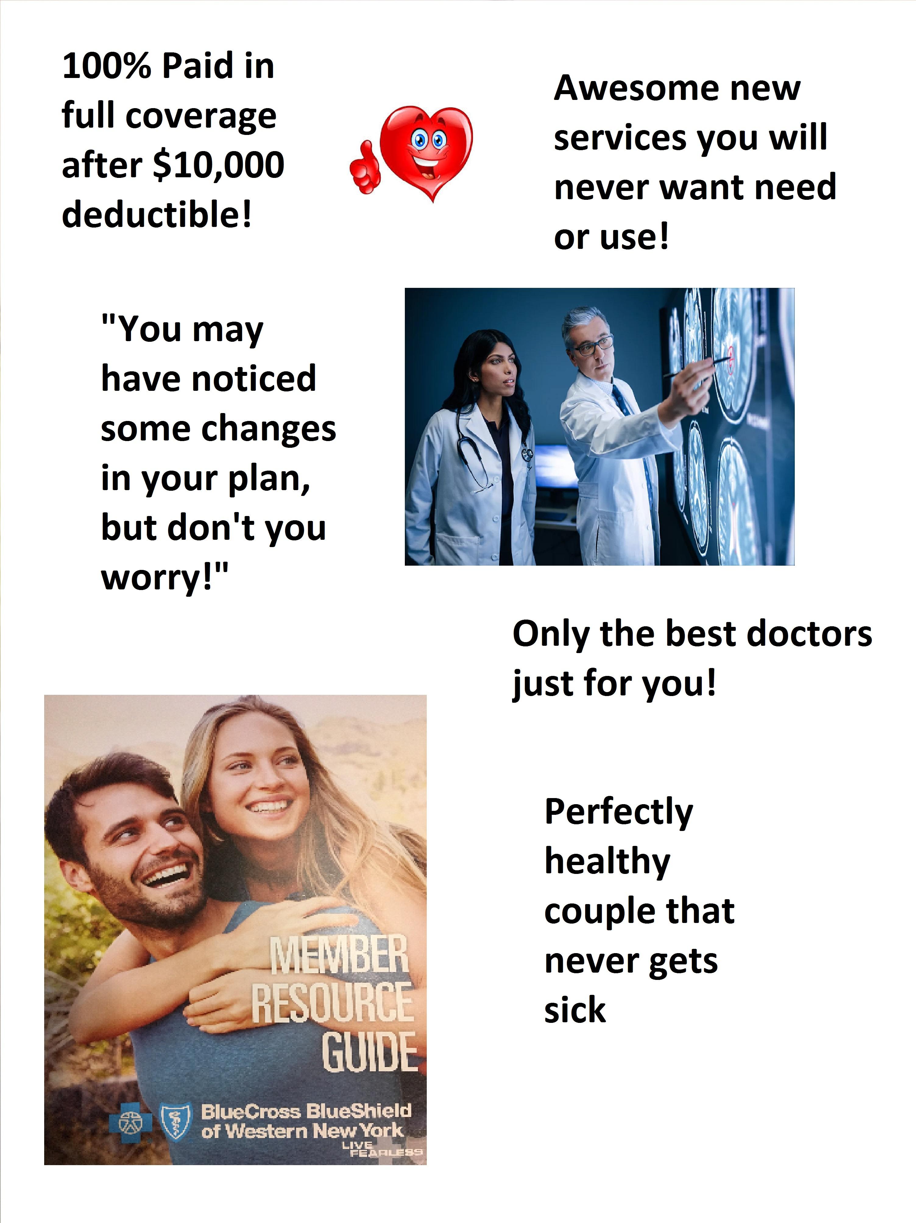 The "Your health insurance premium is about to go up" Starterpack