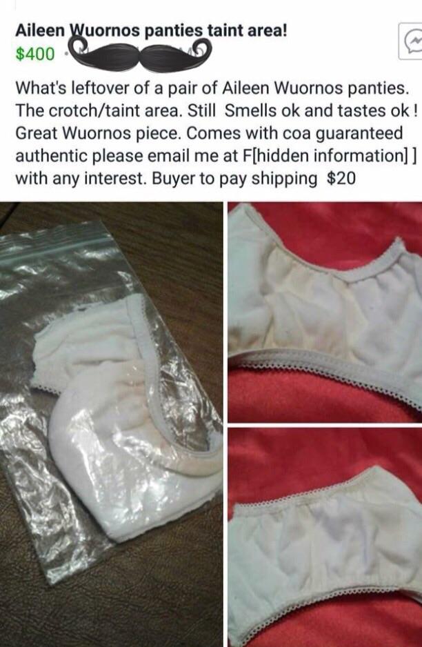 Serial Killer Panties Crotch/taint area still smells, & tastes, ‘ok