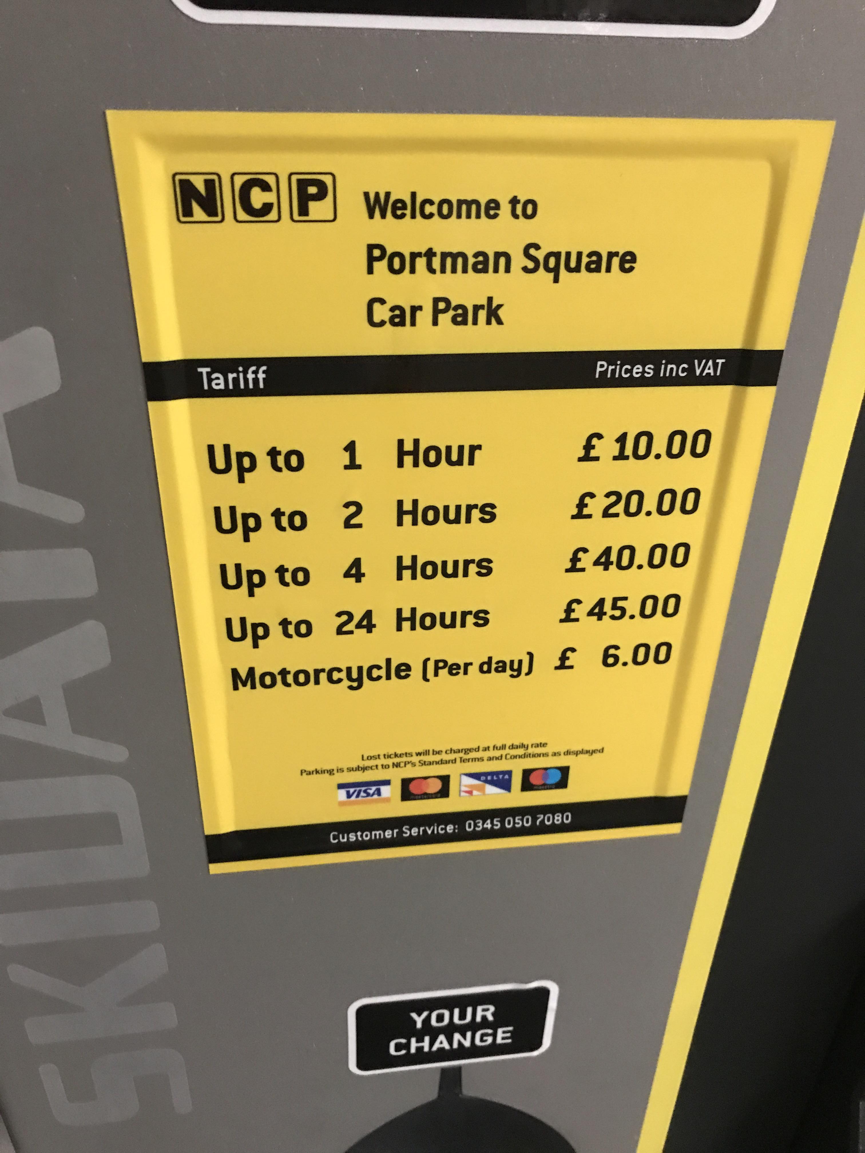 Central London car park charges!. r/mildlyinfuriating