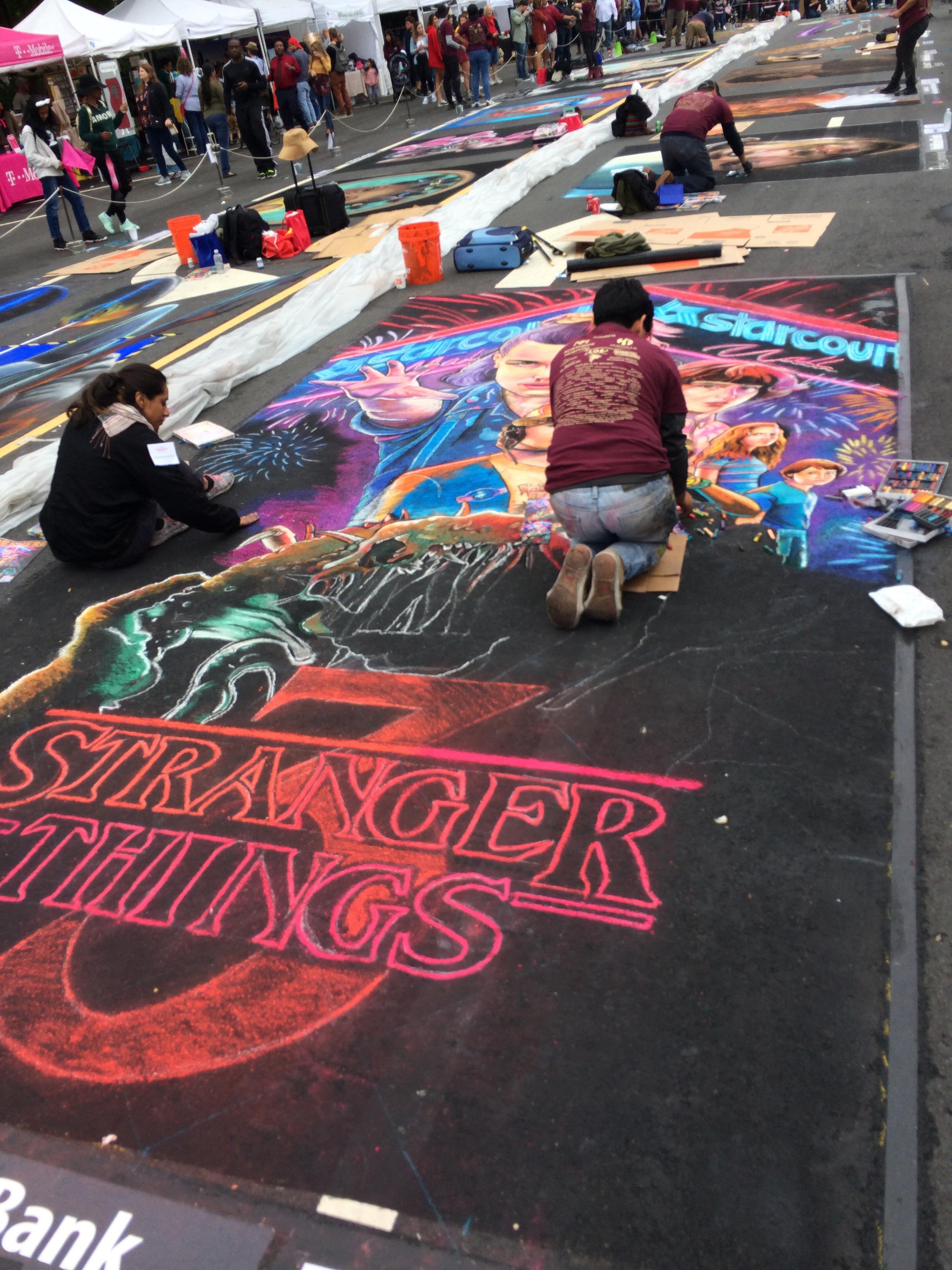 marietta chalk festival 2023 At the Chalktober festival in Marietta, GA StrangerThings