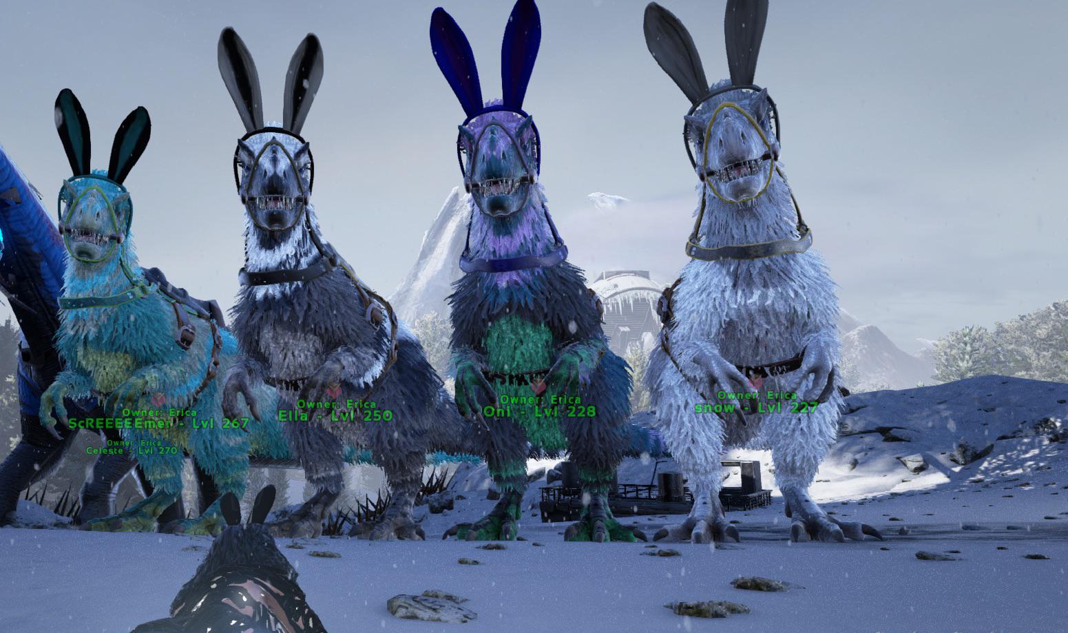 bunny ears make them slightly less terrifying, right? 🖤 r/ARK