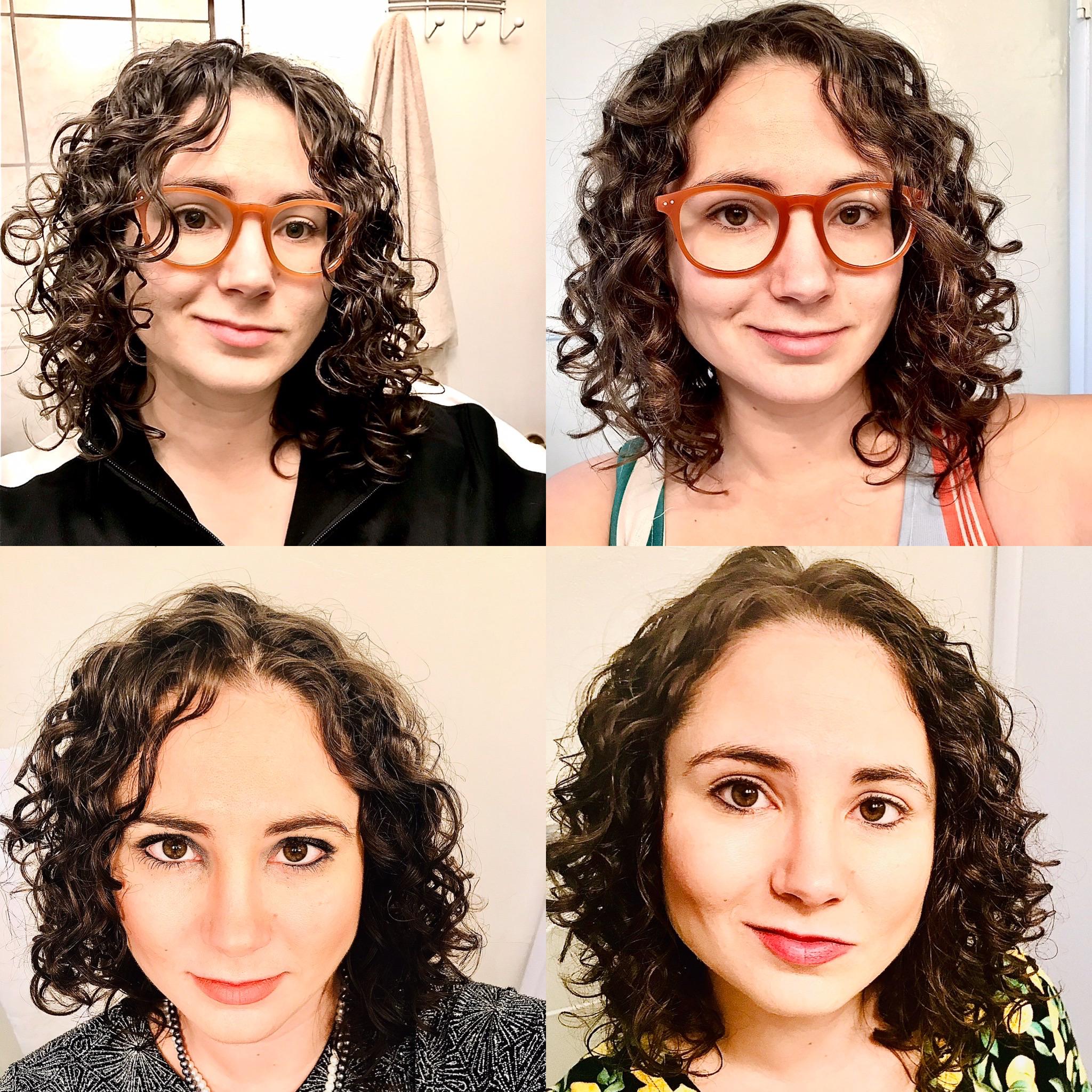 Comparing oils (top left to bottom right) almond, jojoba, olive