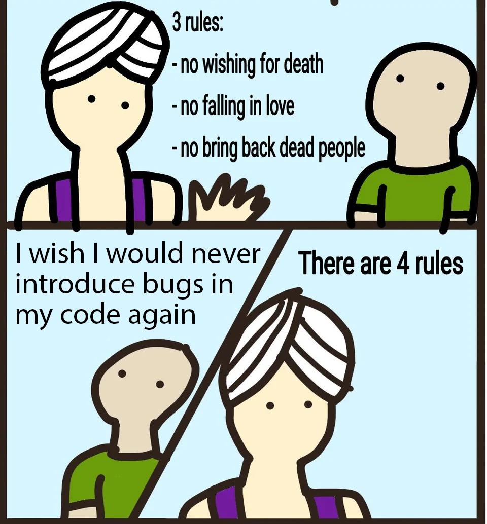 99 little bugs in the code. Fix it up. 107 little bugs in the code