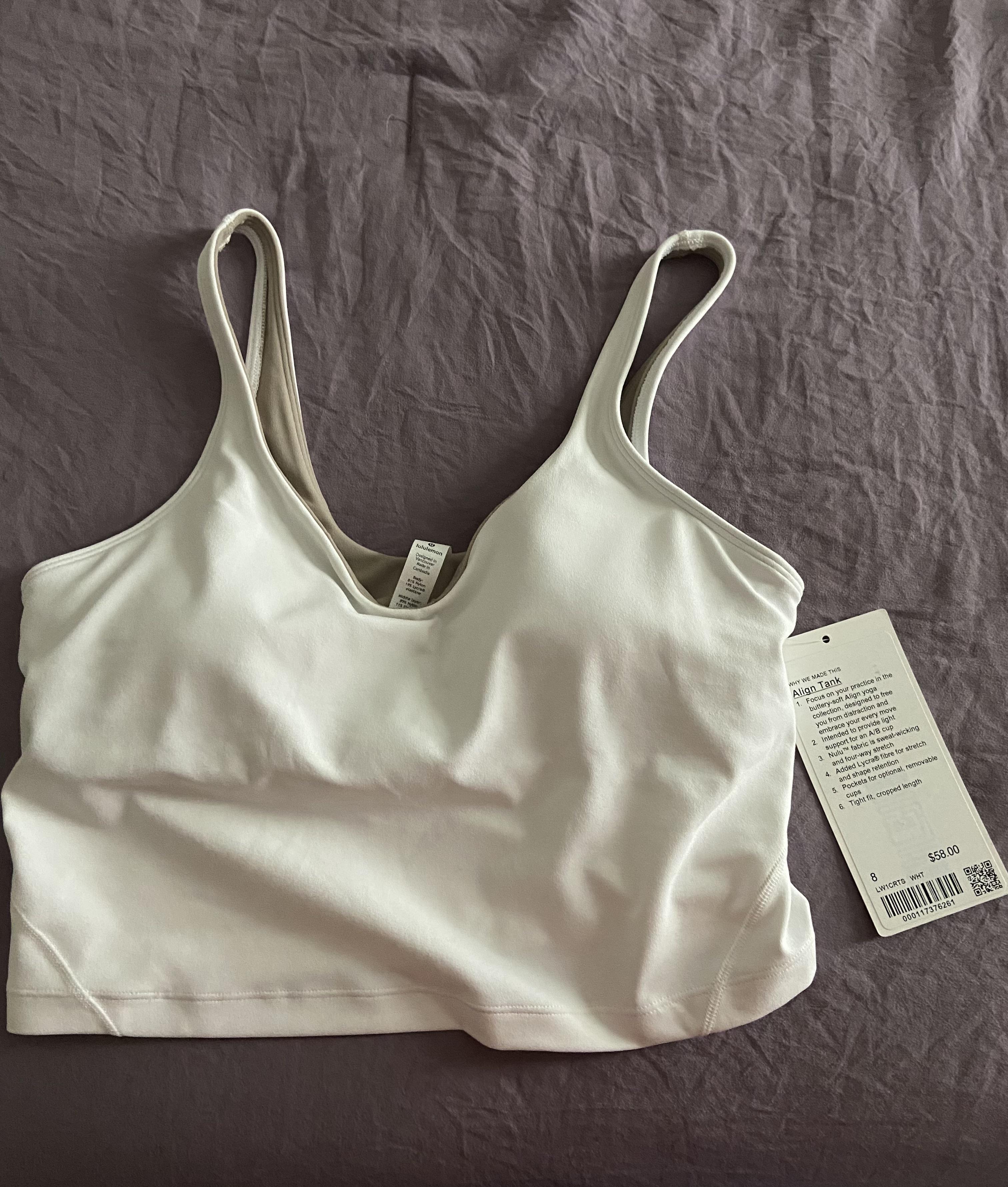 Was able to get this white align tank online at a random restock for