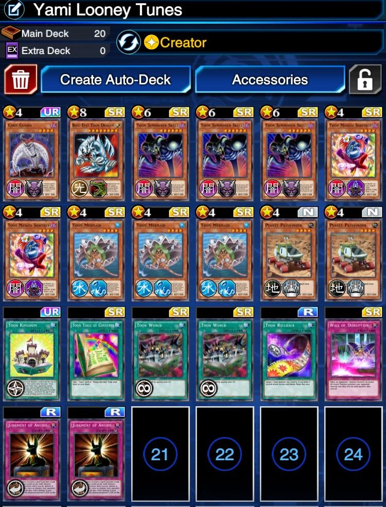 Toon deck help/advice. I don't have toon barrel dragon sadly. DuelLinks