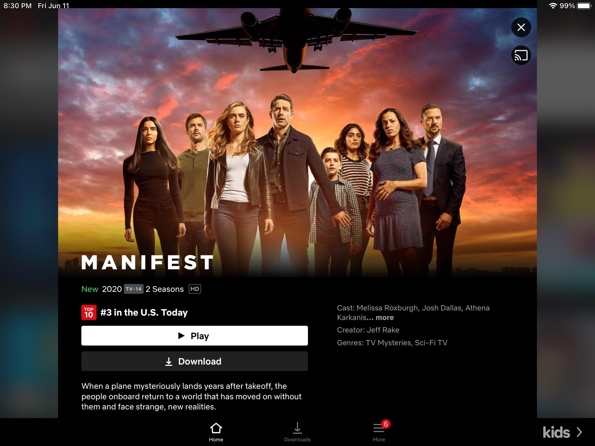 Manifest is number 3 today in Netflix USA. Hopefully the new viewership