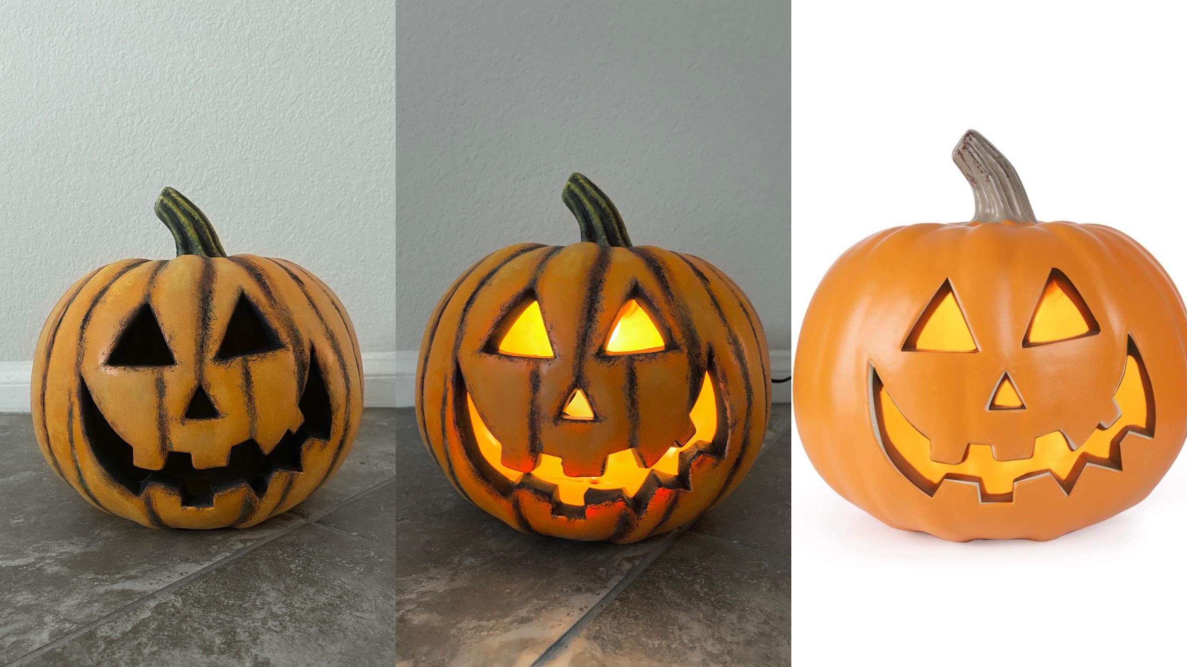 Another spooky DIY. I ordered a plug in Jack O' Lantern off Amazon and