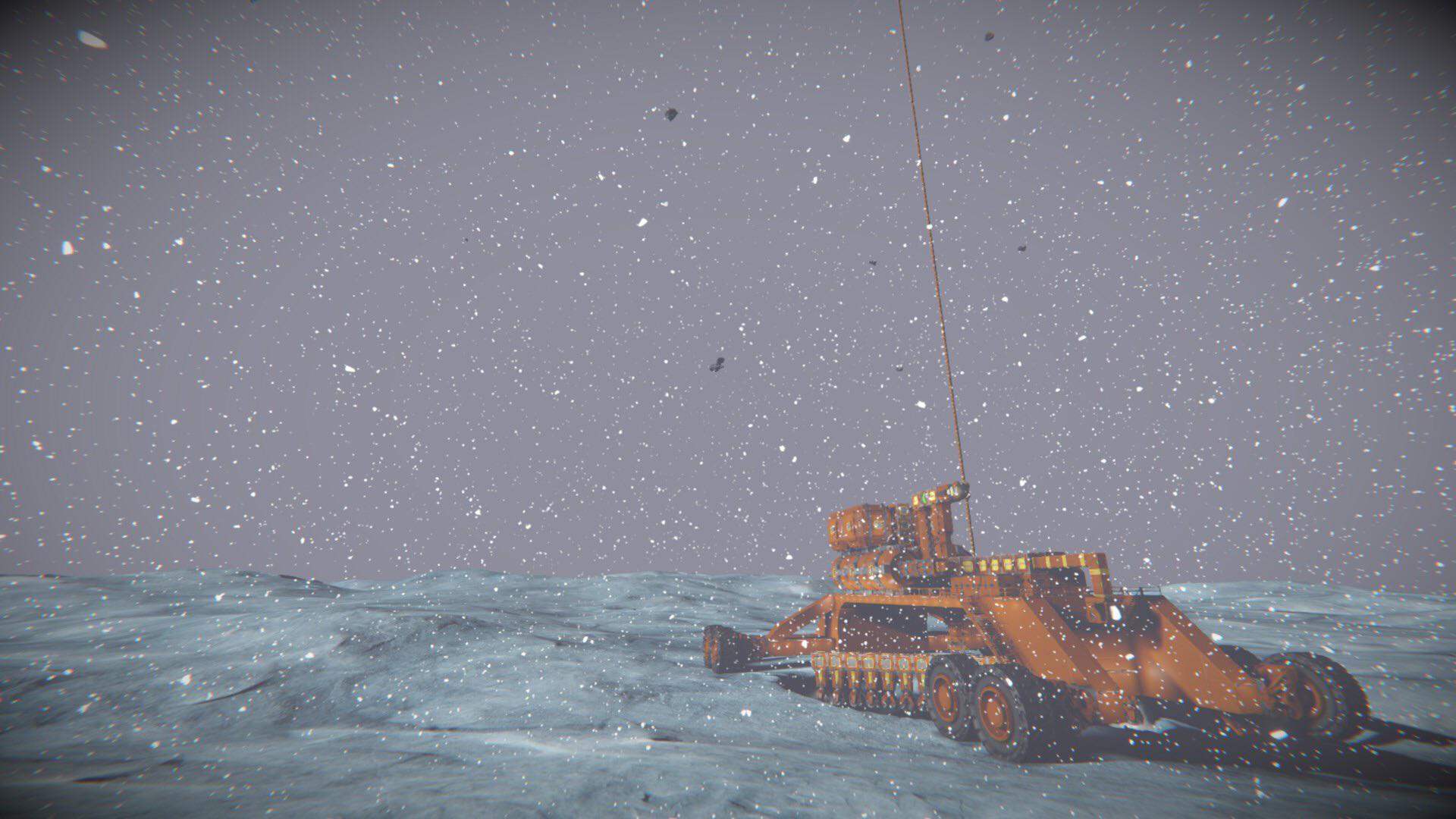My Mobile Ice Bore on Europa, Space Tether in Background r/spaceengineers