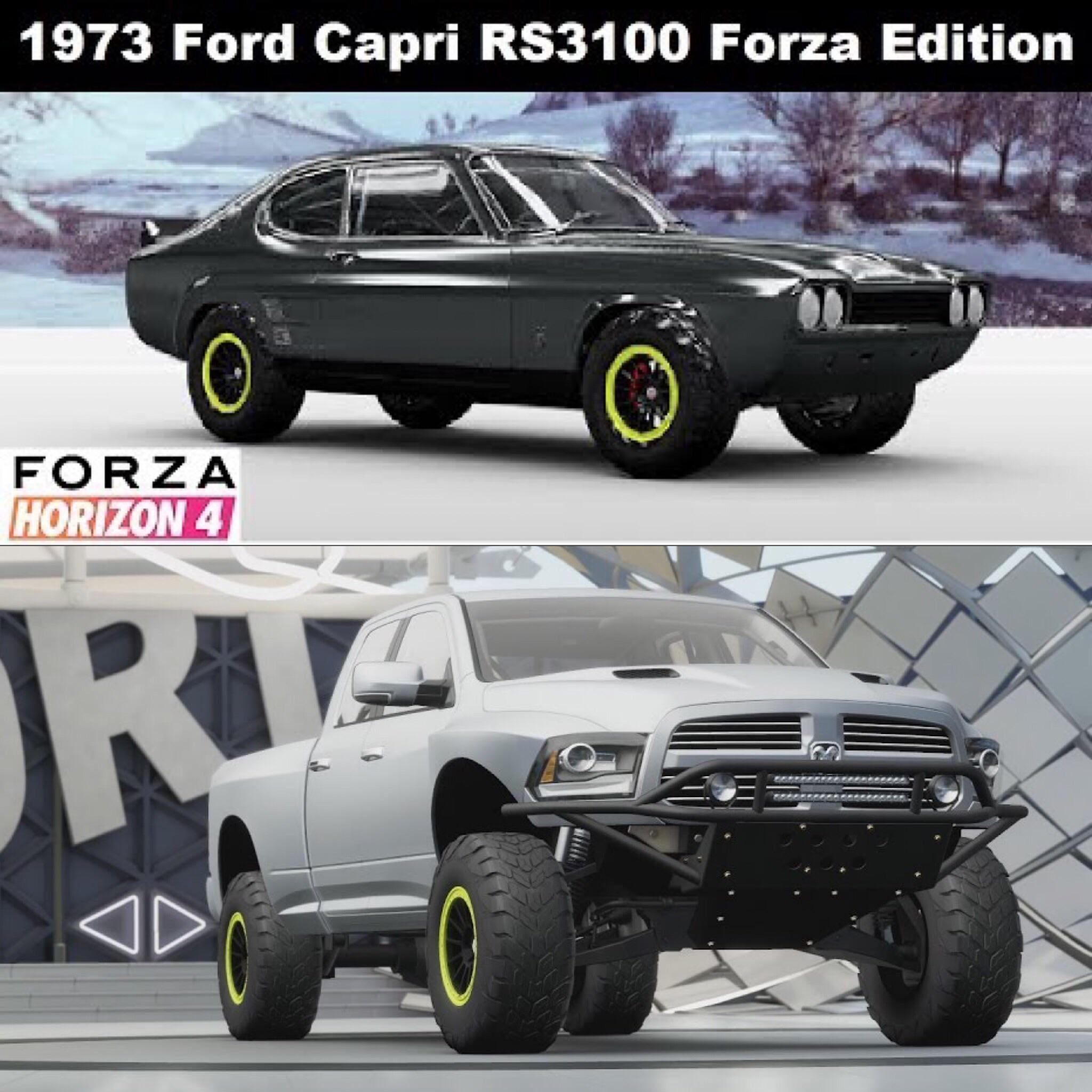 The Horizon 4 Ford Capri FE is the RAM Runner of Horizon 3 r/forza