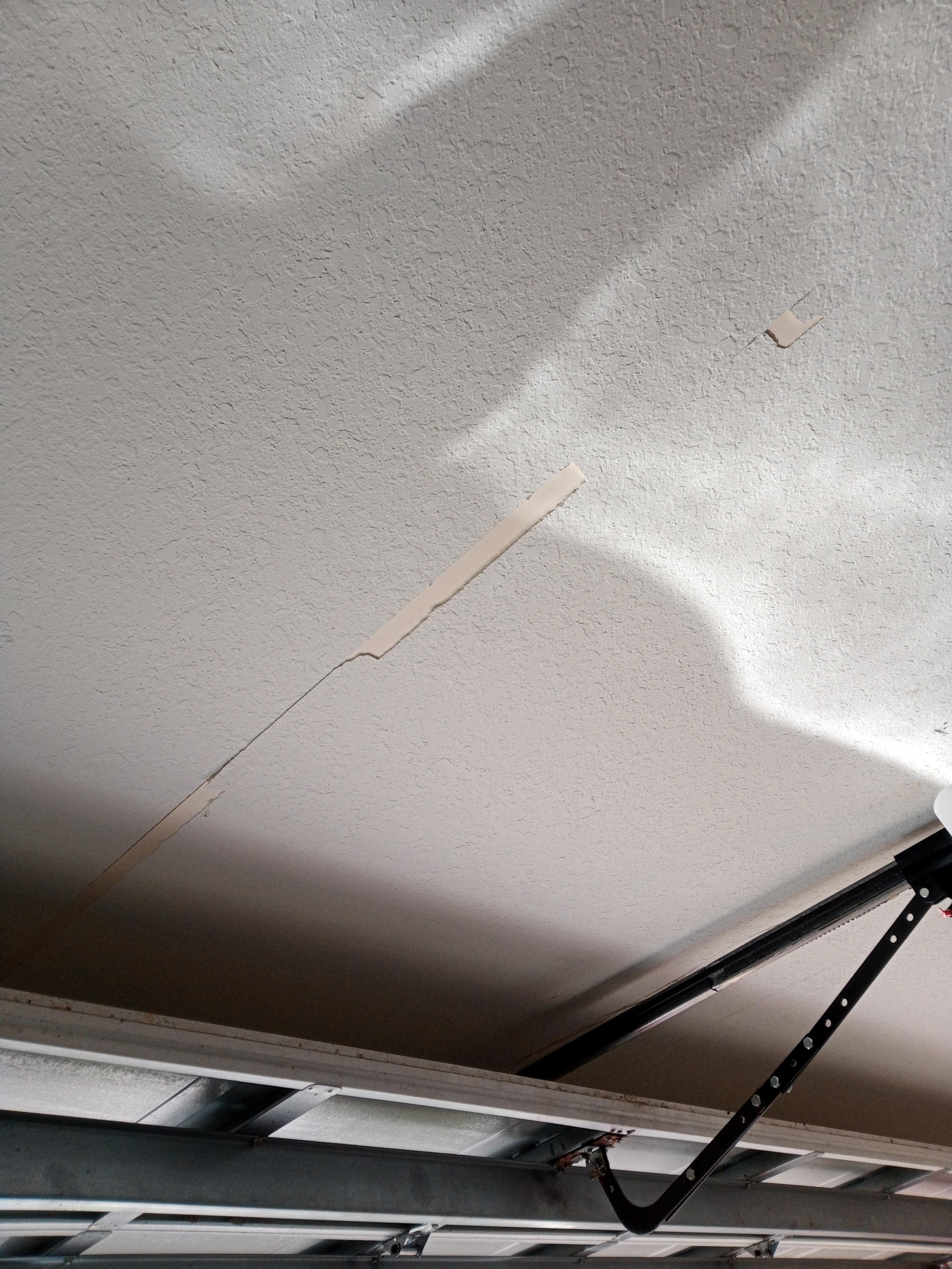 Garage ceiling drywall question. Can I just remud this? Not seeing any cracking think its just