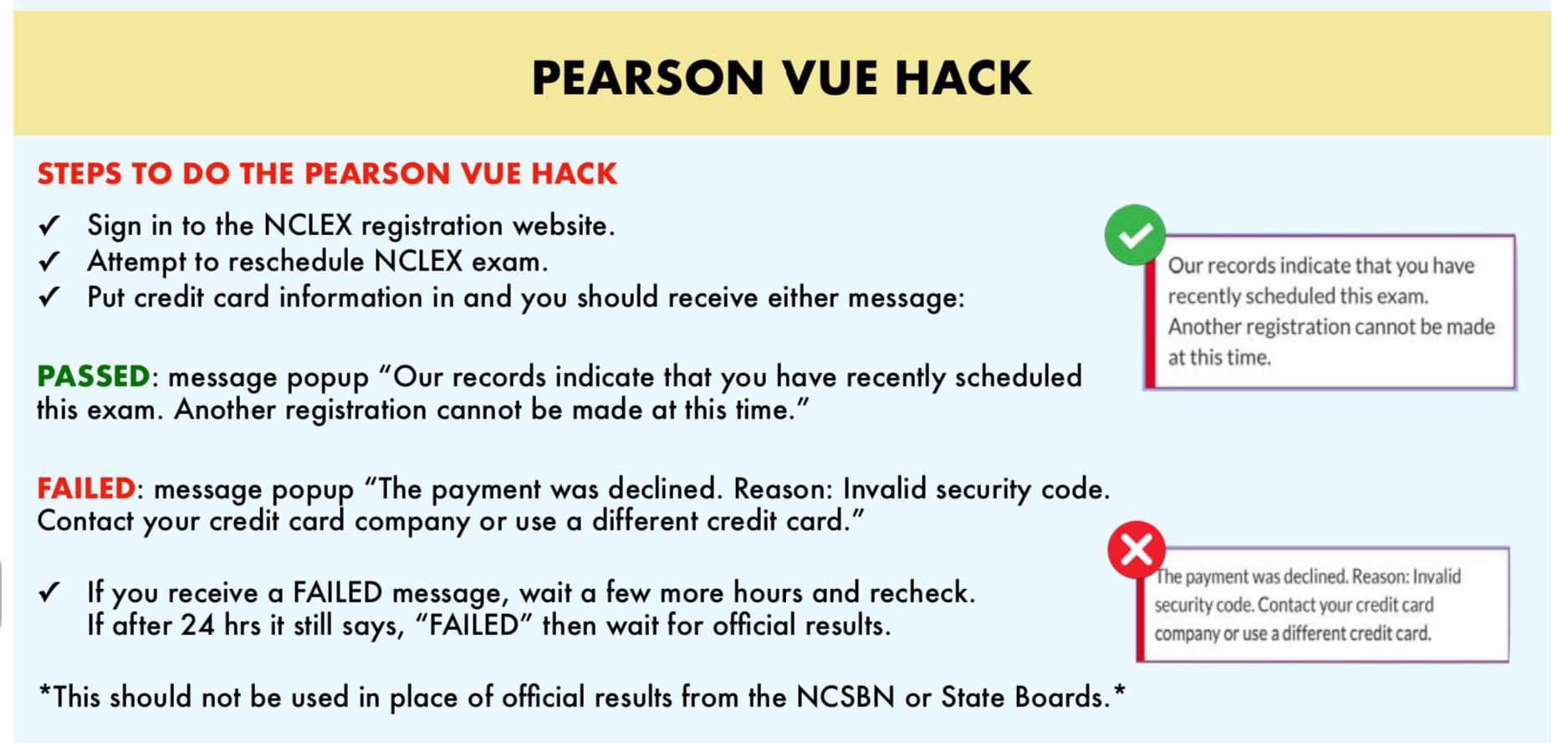 Pearson Vue Trick r/NCLEX
