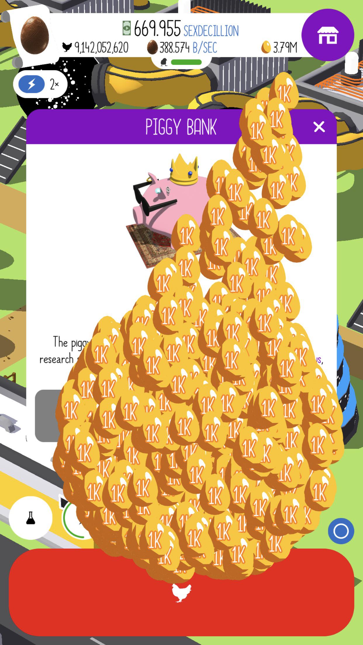 Double piggy bank. 😀 : r/EggsInc