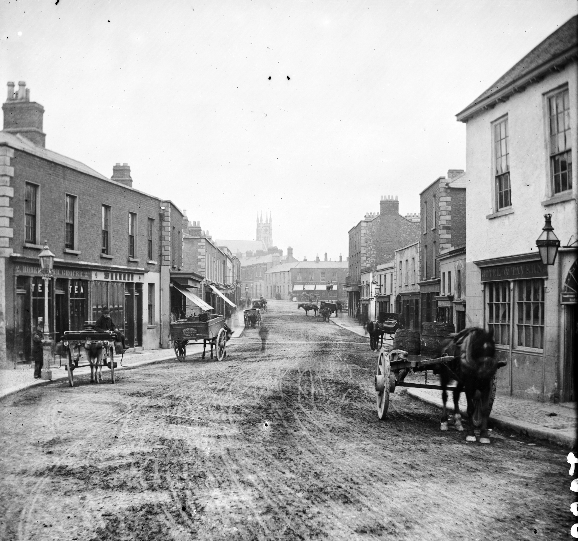 Main Street, Blackrock, Co Dublin, late 1800s [2000 × 1870] r/HistoryPorn