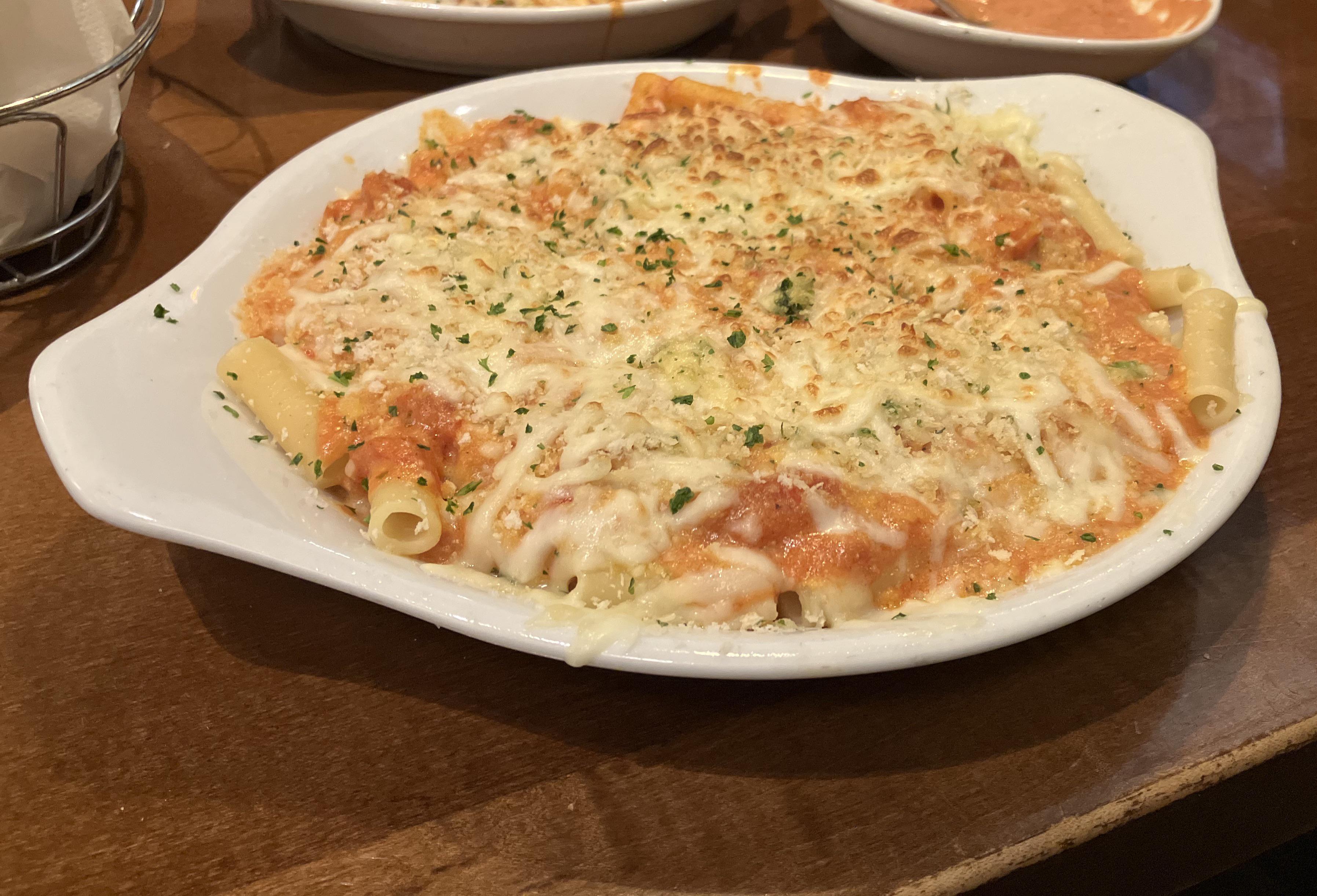 Five cheese ziti from Olive Garden honesty the best pasta I’ve ever had