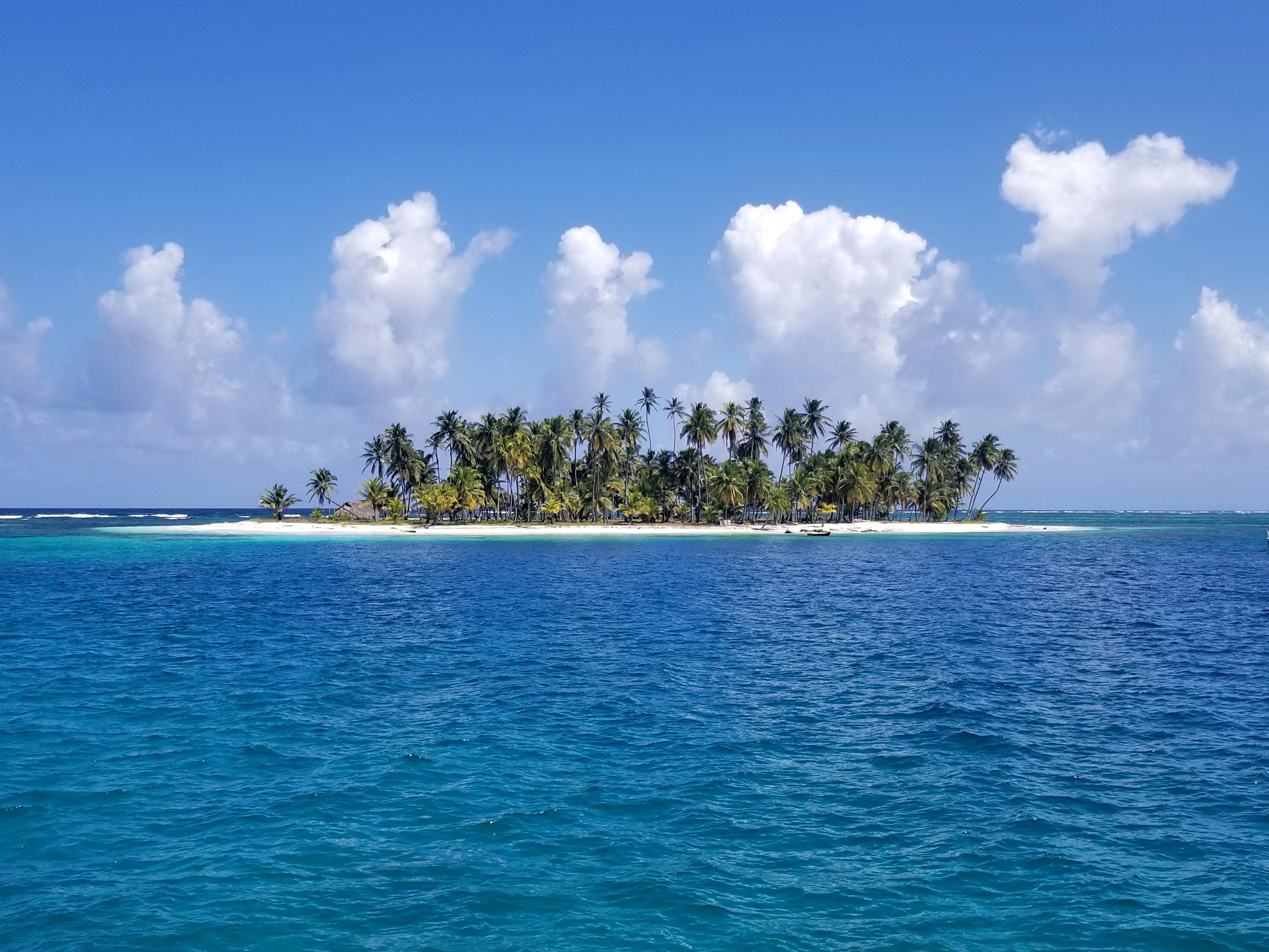 Sailing through San Blas islands. We stayed the night on this island