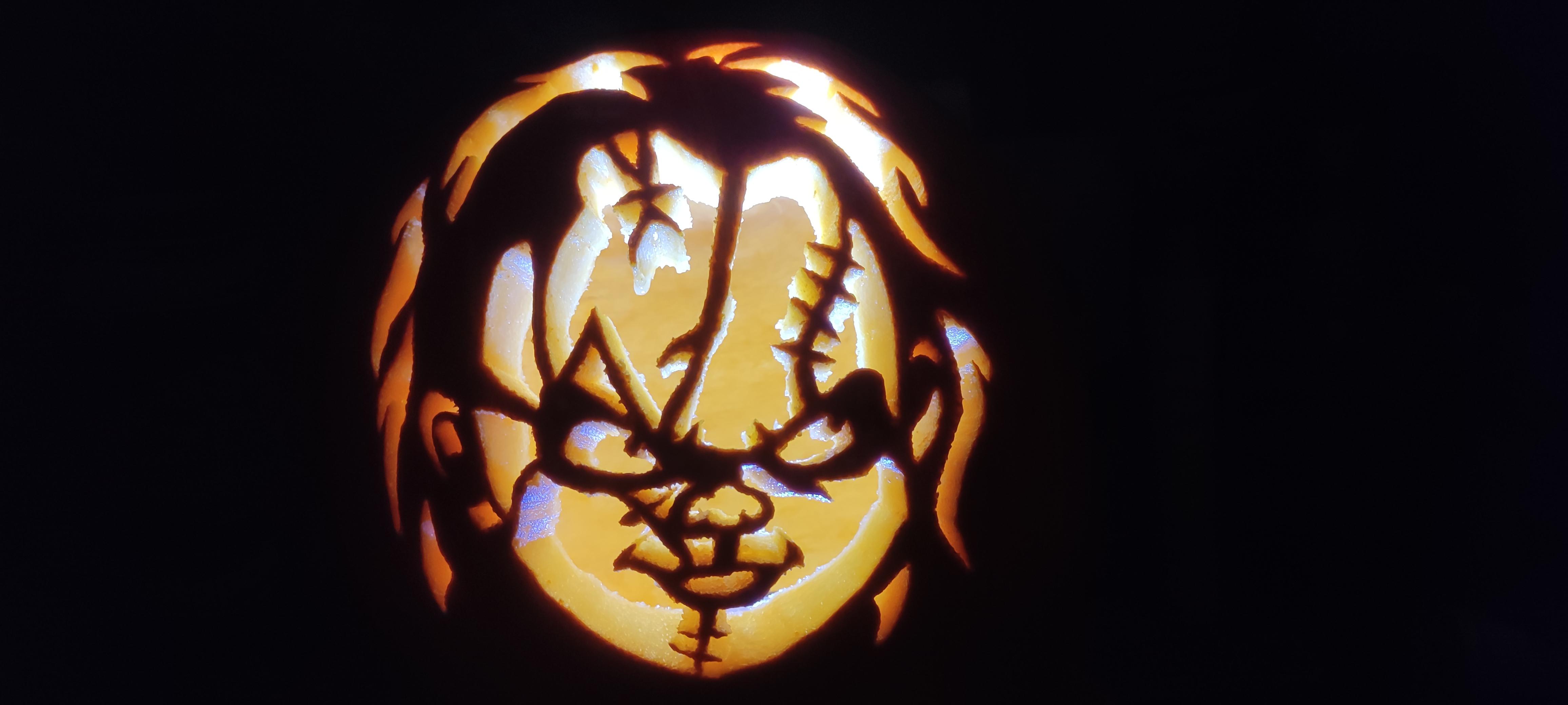Chucky Pumpkin Stencil