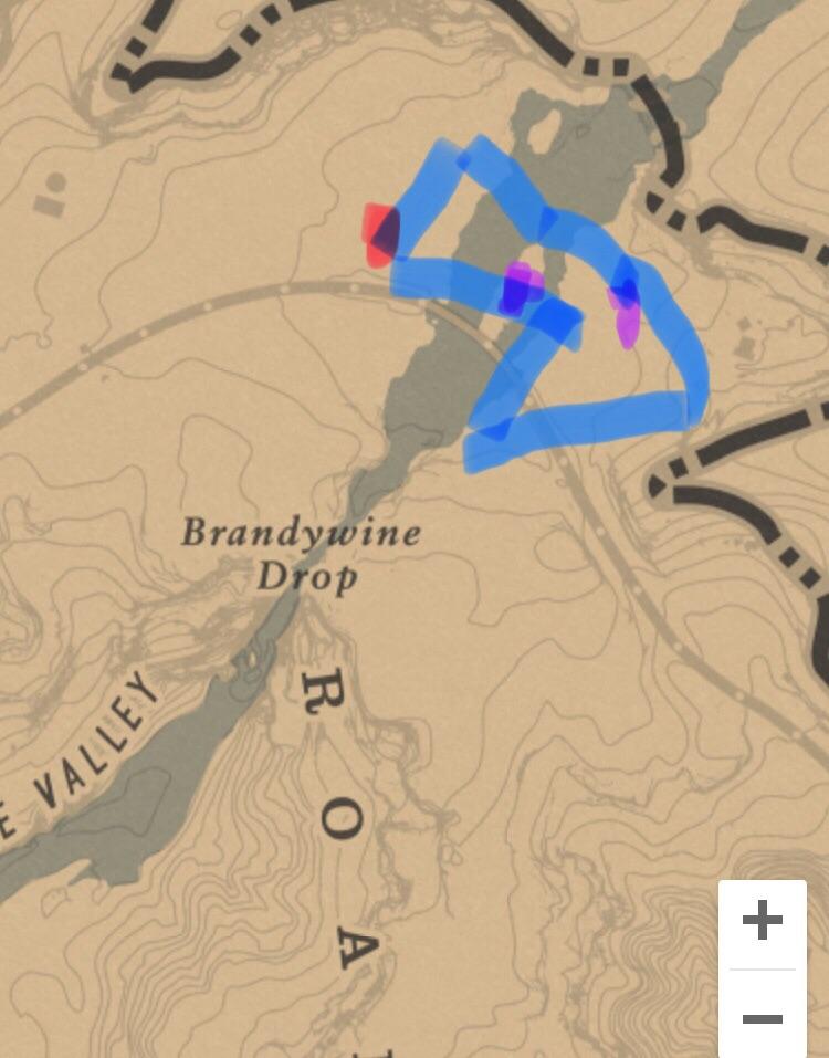 Red Dead Redemption 2 Cougar Locations Map Rectangle Circle