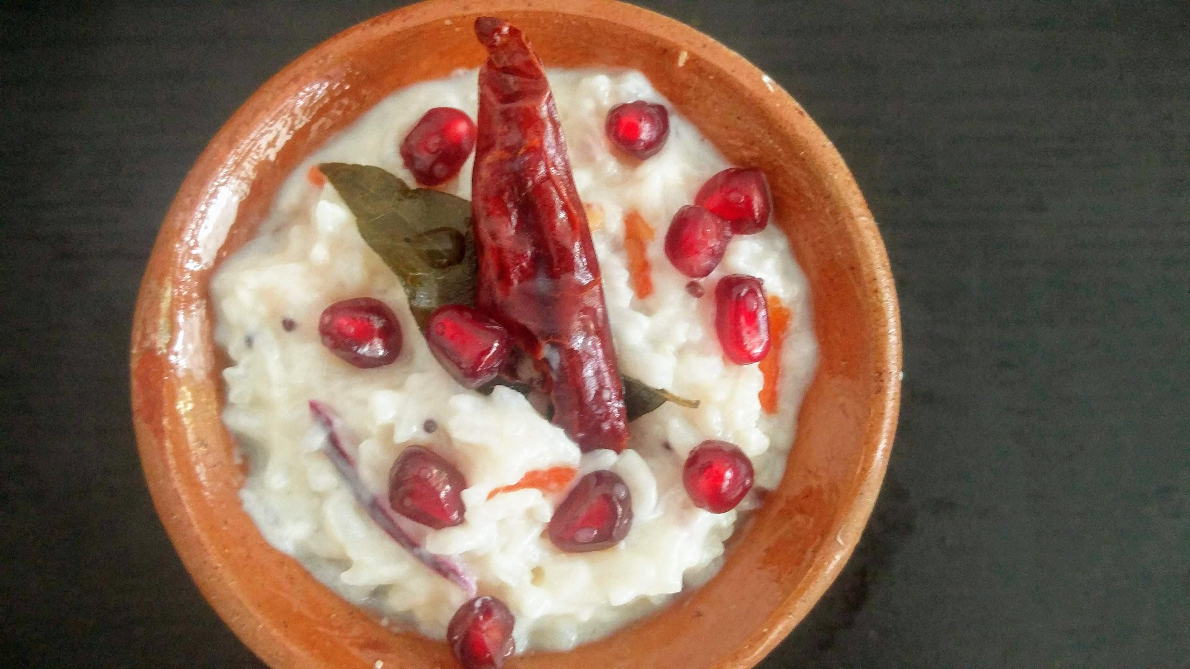 Yogurt rice is a staple in South Indian cuisine, which I've been