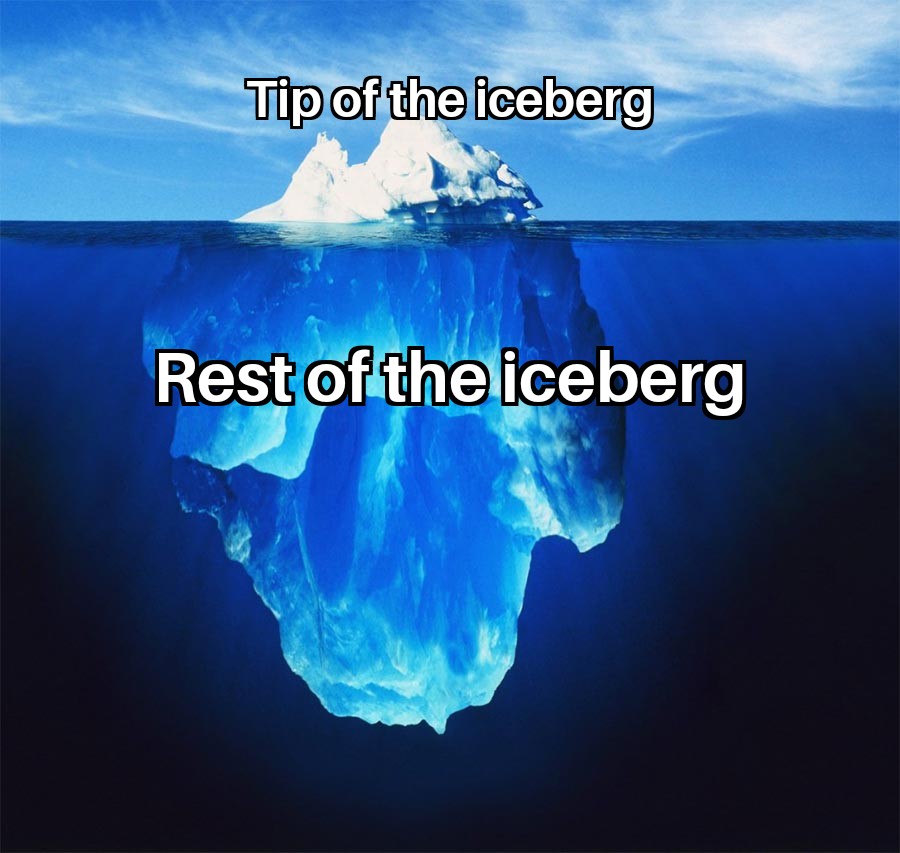 Tip Of The Iceberg Underwater