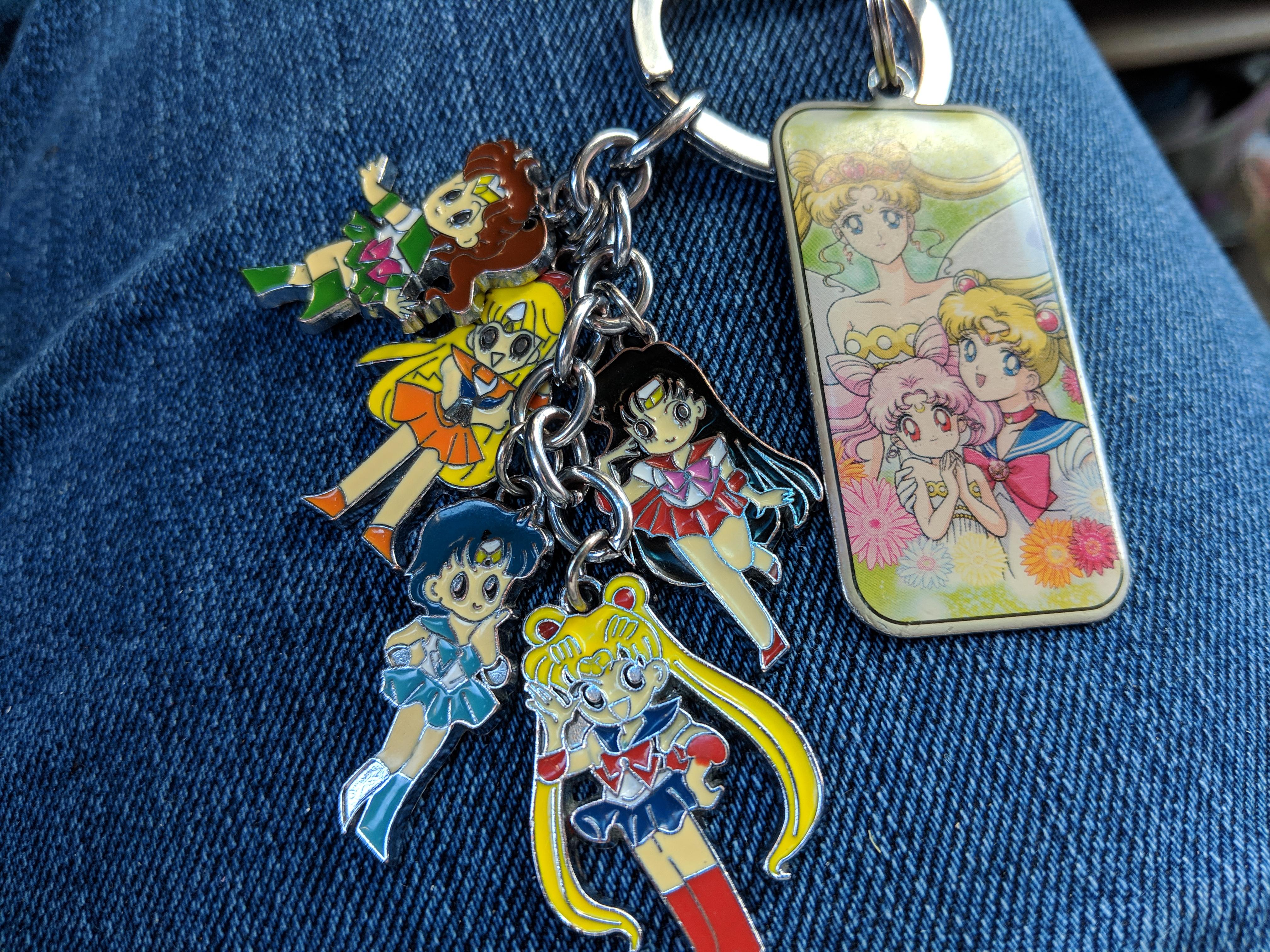 Sailor Moon keychains I got as gifts. r/sailormoon