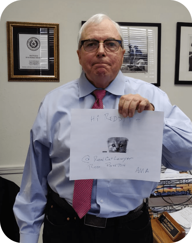 I Am The Real Cat Lawyer, Rod Ponton, February 9th I attended a Zoom