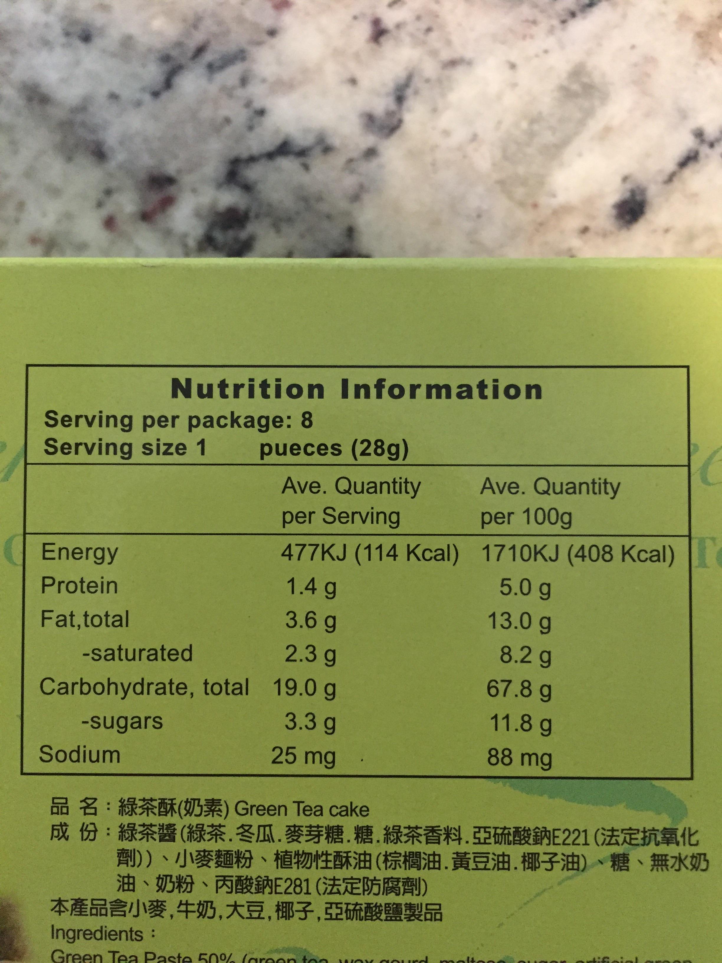 This nutrition fact Gives the amount of energy in terms of Joules r
