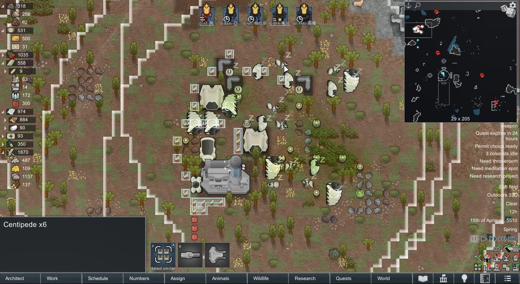 [Rimworld 1.3 Ideology] Soloing mechanoid cluster with Trigger Happy
