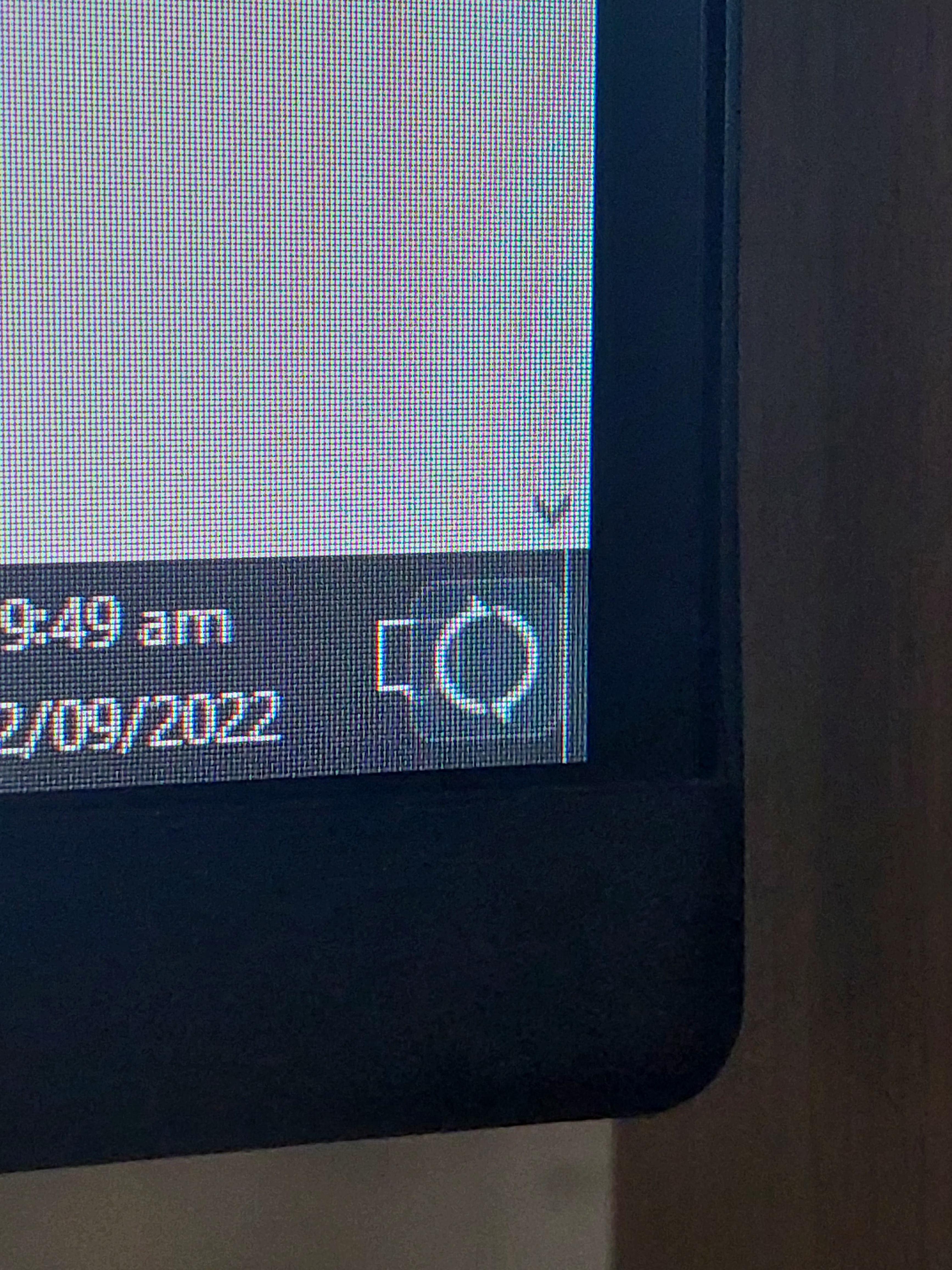 So... there is this circle on the bottom right corner of my monitor